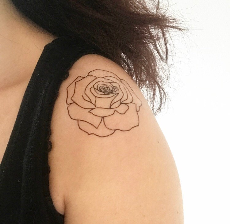 Rose - Temporäres Tattoo Rose - Temporäres Tattoo von Etsy - TATTOODAY