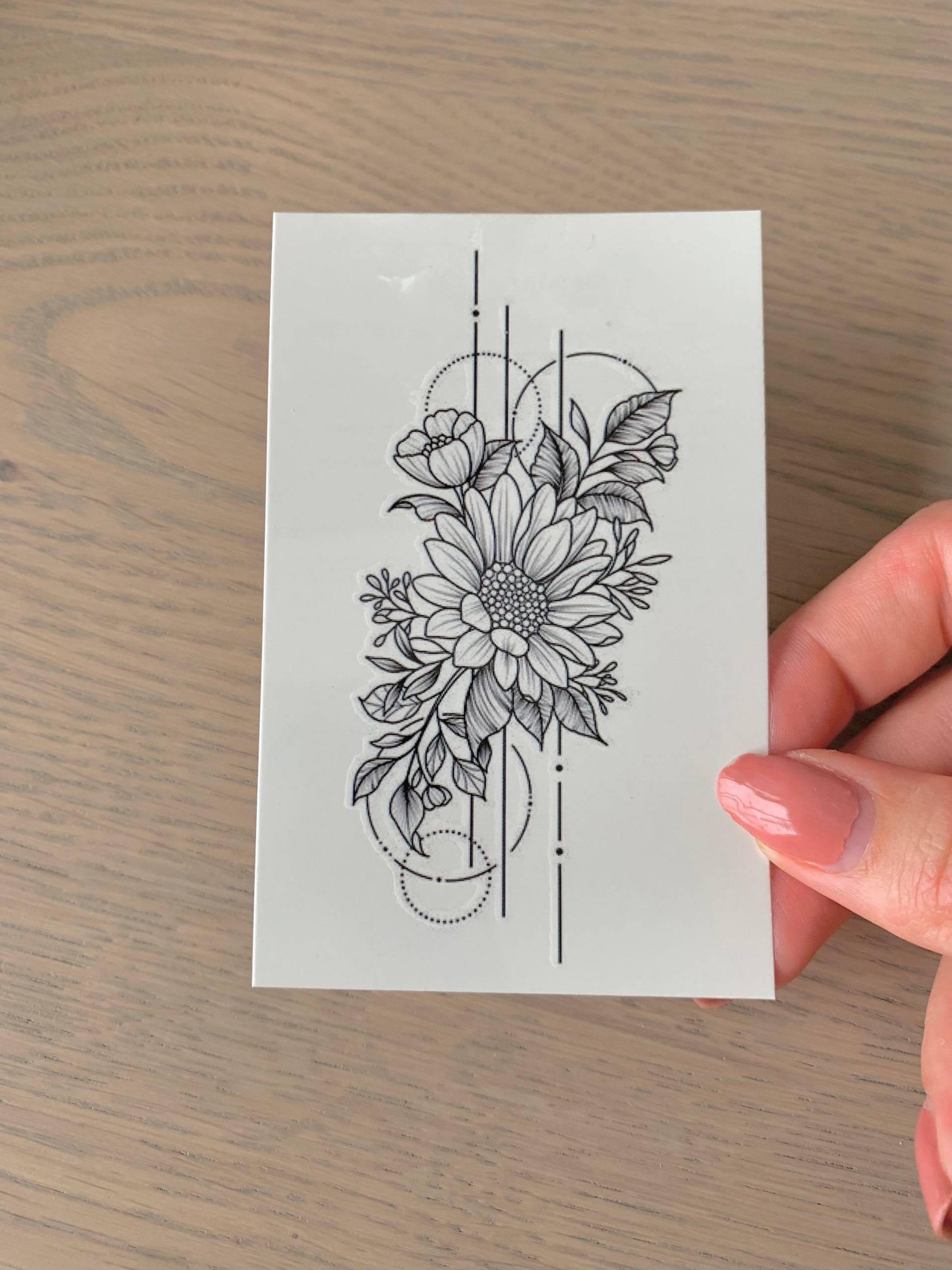 Sonnenblumenkunst | 2Er-Set - Temporäres Tattoo Sonnenblumenkunst | 2Er-Set - Temporäres Tattoo von Etsy - TATTOODAY