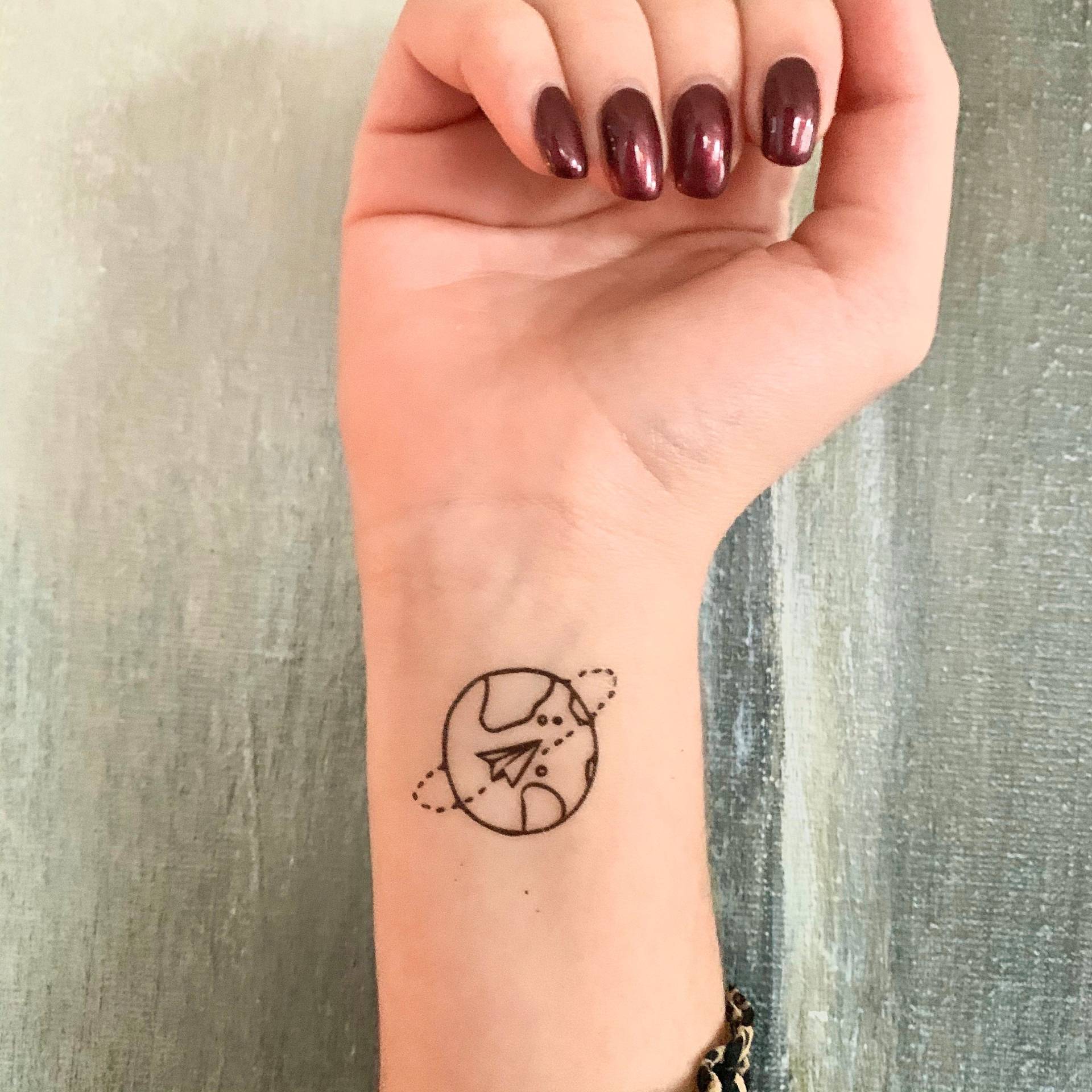 Travel Earth | 2Er-Set - Temporäres Tattoo Travel Earth | 2Er-Set - Temporäres Tattoo von Etsy - TATTOODAY