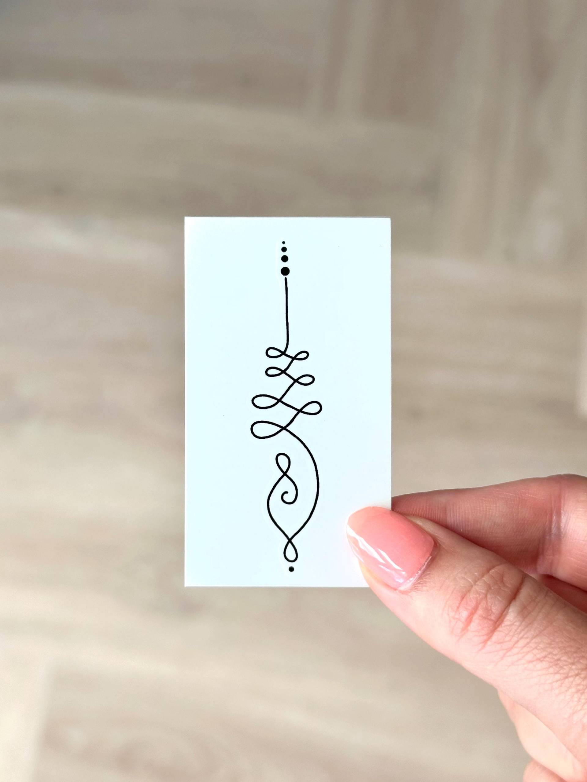 Unalome Simple | 2Er-Set - Temporäres Tattoo Unalome Simple | 2Er-Set - Temporäres Tattoo von Etsy - TATTOODAY