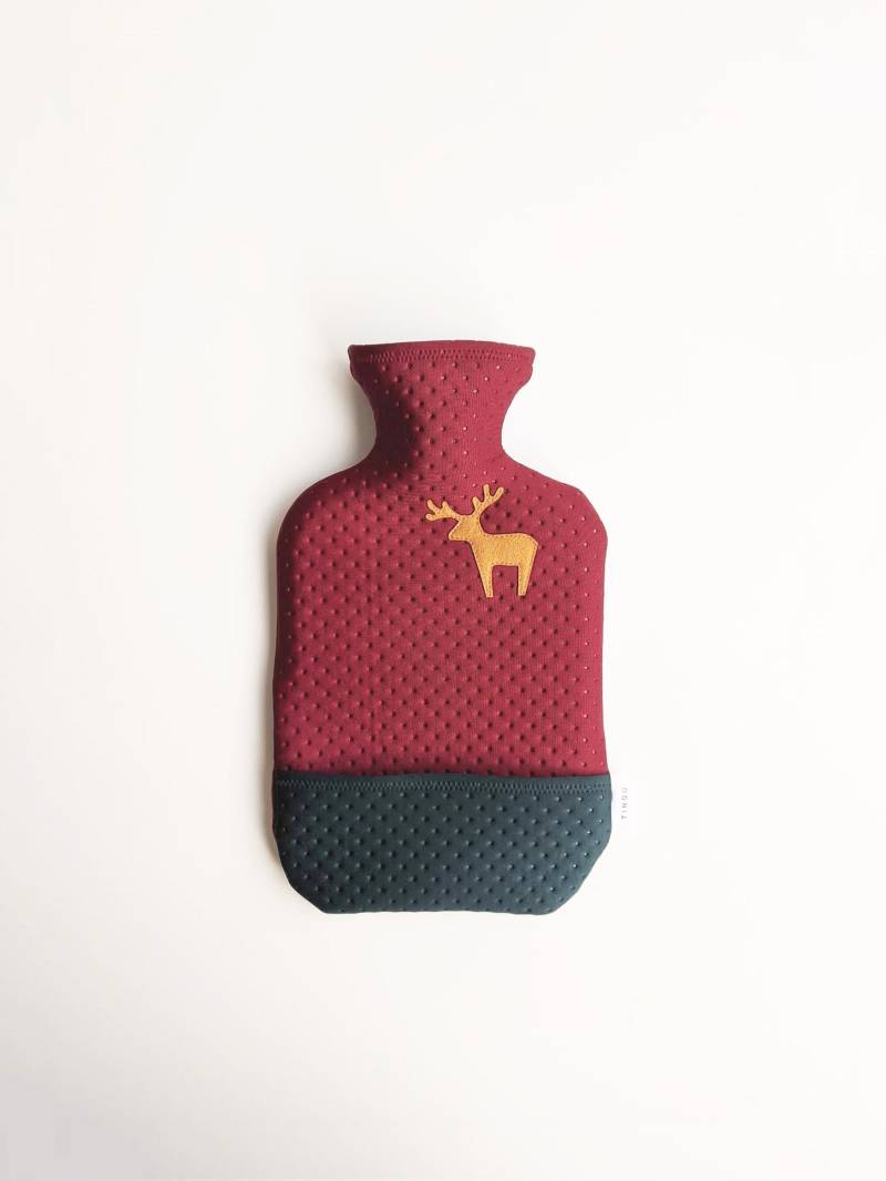 Wärmflasche Mit Einem Niedlichen Rentier Auf Weichen, Abnehmbaren Bezug | 2 Liter - Ein Ideales Geschenk Für Ihre Liebsten von Etsy - TINGUlt