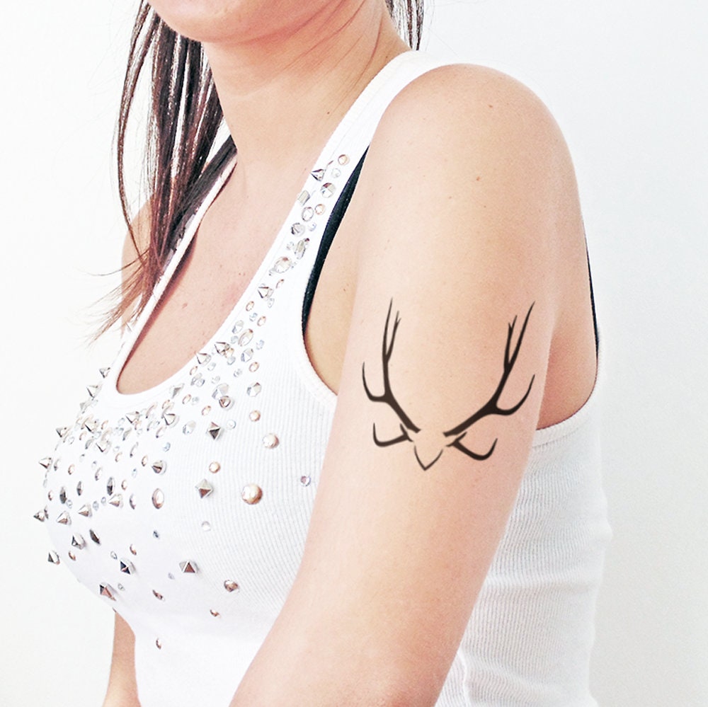 Hirsch - Temporäres Tattoo | 2Er Set Hirsch - Temporäres Tattoo | 2Er Set von Etsy - TTTattoodotcom