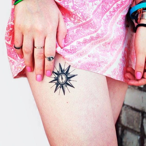 Kompass - Temporäres Tattoo | 2Er Set Kompass - Temporäres Tattoo | 2Er Set von Etsy - TTTattoodotcom