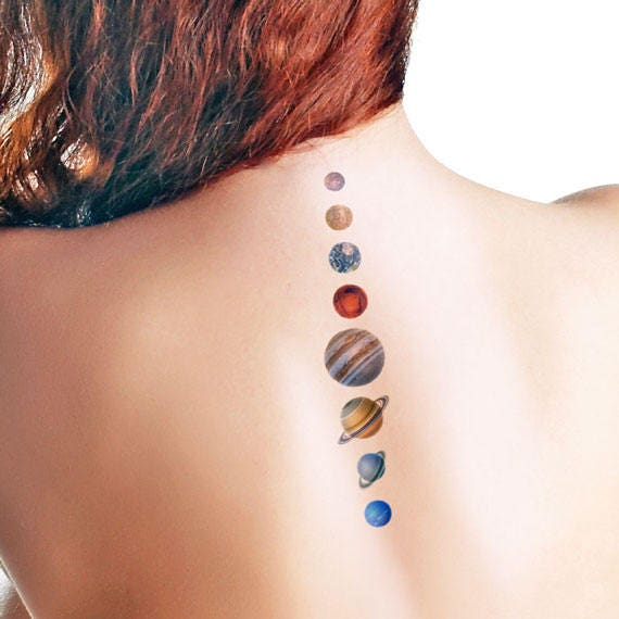Planeten - Temporäres Tattoo Planeten - Temporäres Tattoo von Etsy - TTTattoodotcom