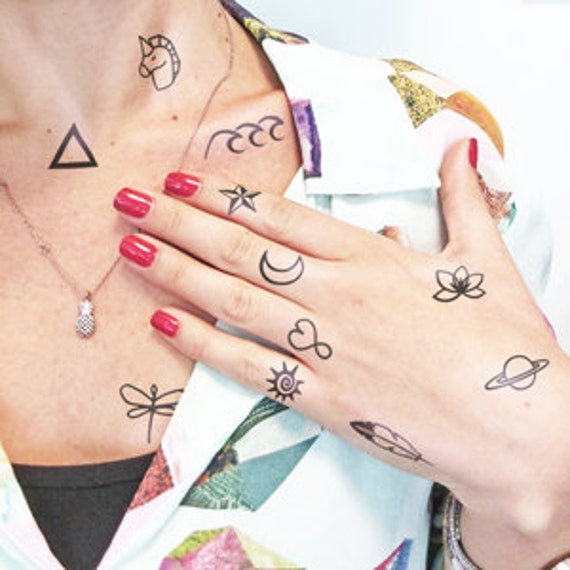 Tiny Cool - Temporary Tattoo Mini Bohemian Pack Of 11 von Etsy - TTTattoodotcom