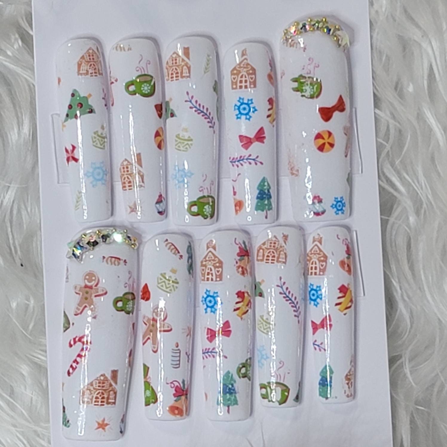 xxl Konisch Eckige Weihnachten Press-On Nails xxl Konisch Eckige Weihnachten Press-On Nails von Etsy - Talonsbytammy