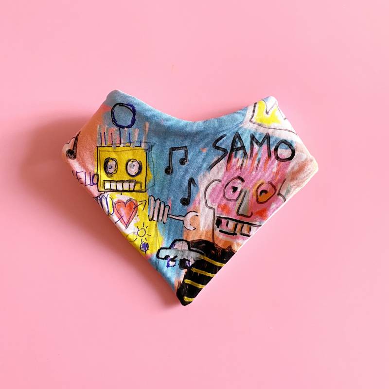 Baby Beamen Bandana Zertifizierte Bio-Baumwolle Gots Verstellbare Größe Made in Frankreich - Samo von Etsy - Tambourbattant