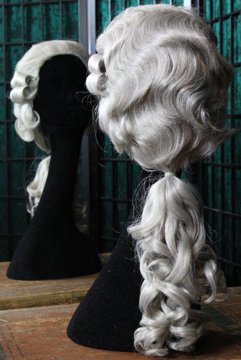 Herren Rokokoperücke Mischhaar 1730-1780 von Etsy - TanjaAmaliaCouture