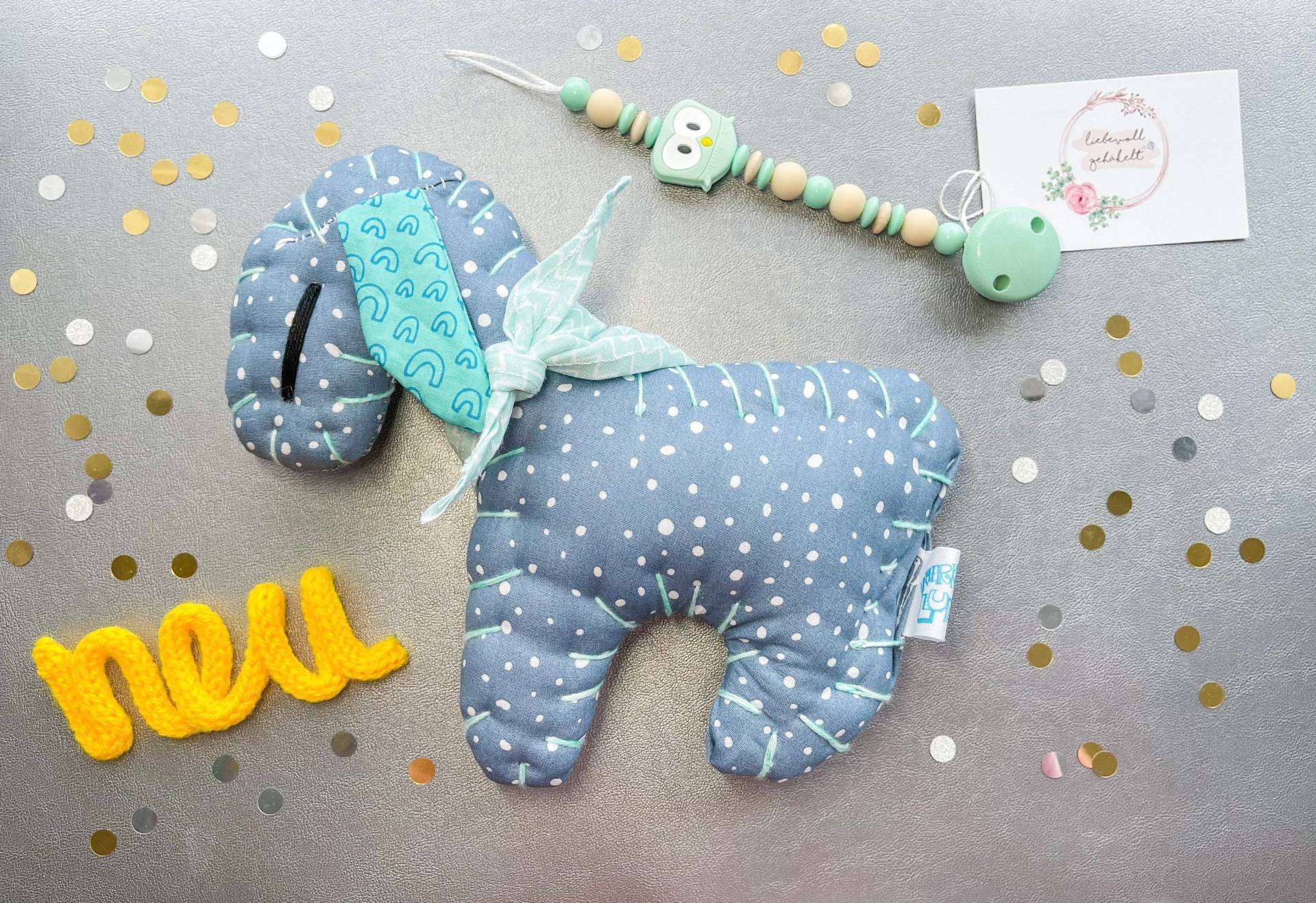 Tapferkeits - Lumpie Schnullerketten Set | Eule von Etsy - TapferkeitsLumpies