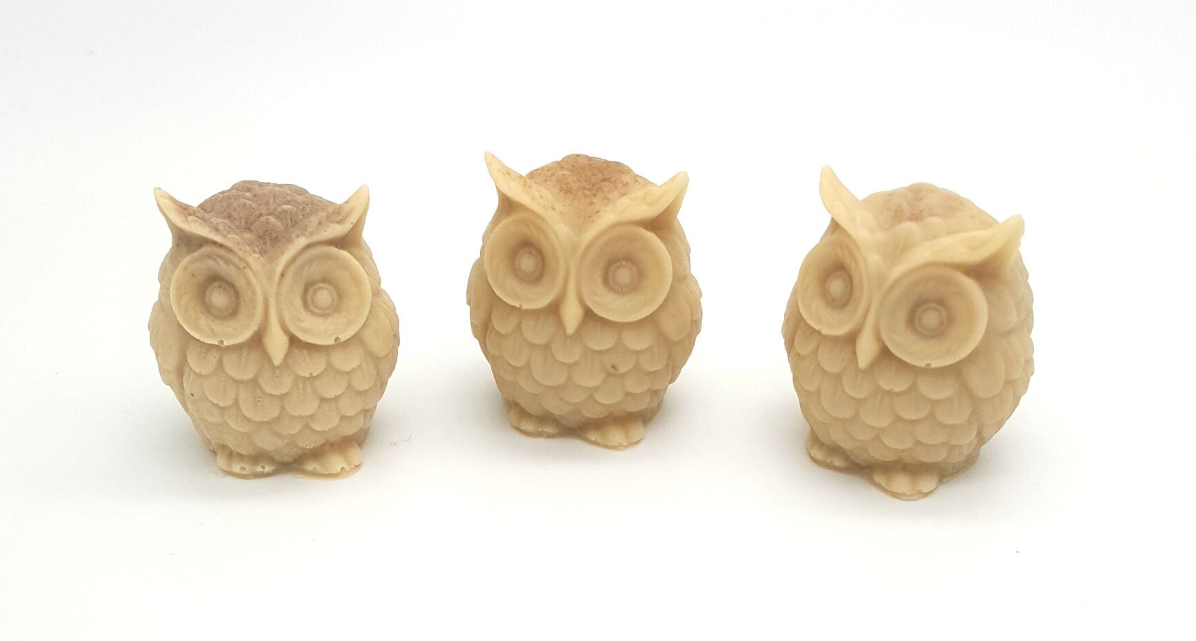 Geburtstags - Und Hochzeitsdegunst. Abschlussparty Geschenke. Muttertag. Drei Selbstgemachte Seifenstangen in Eulenform. Honig - Oder von Etsy - TatianaCatsAndMore