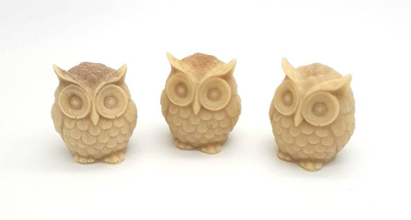 Geburtstags - Und Hochzeitsdegunst. Abschlussparty Geschenke. Muttertag. Drei Selbstgemachte Seifenstangen in Eulenform. Honig - Oder von Etsy - TatianaCatsAndMore