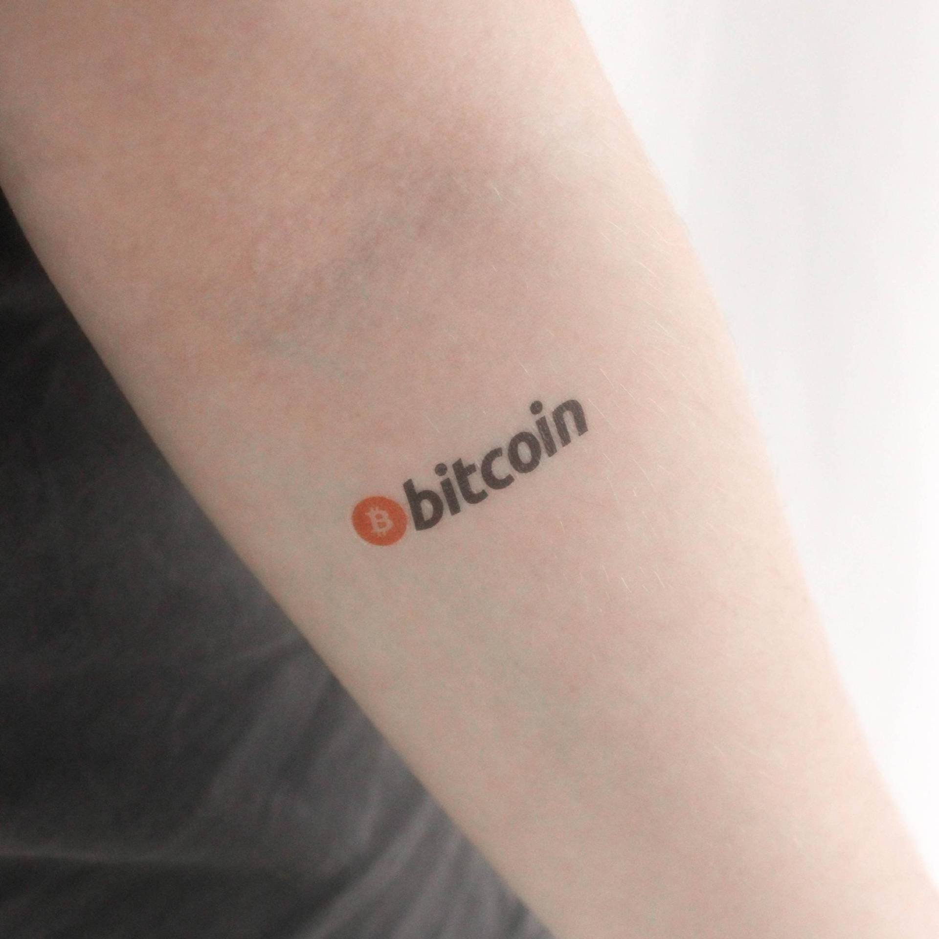 Bitcoin Wortmarke Temporäres Tattoo | 3Er Set Bitcoin Wortmarke Temporäres Tattoo | 3Er Set von Etsy - Tatteco