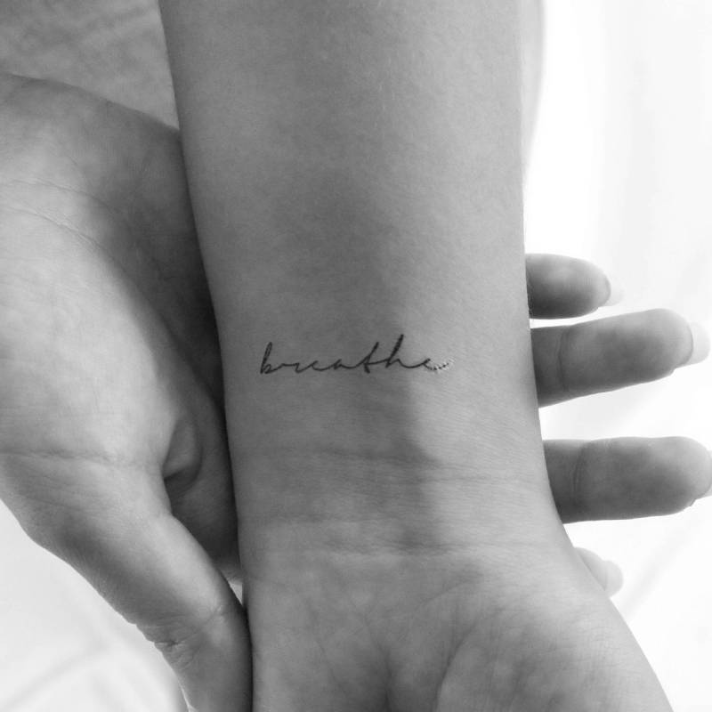 Breathe Temporary Tattoo | 3Er Set von Etsy - Tatteco