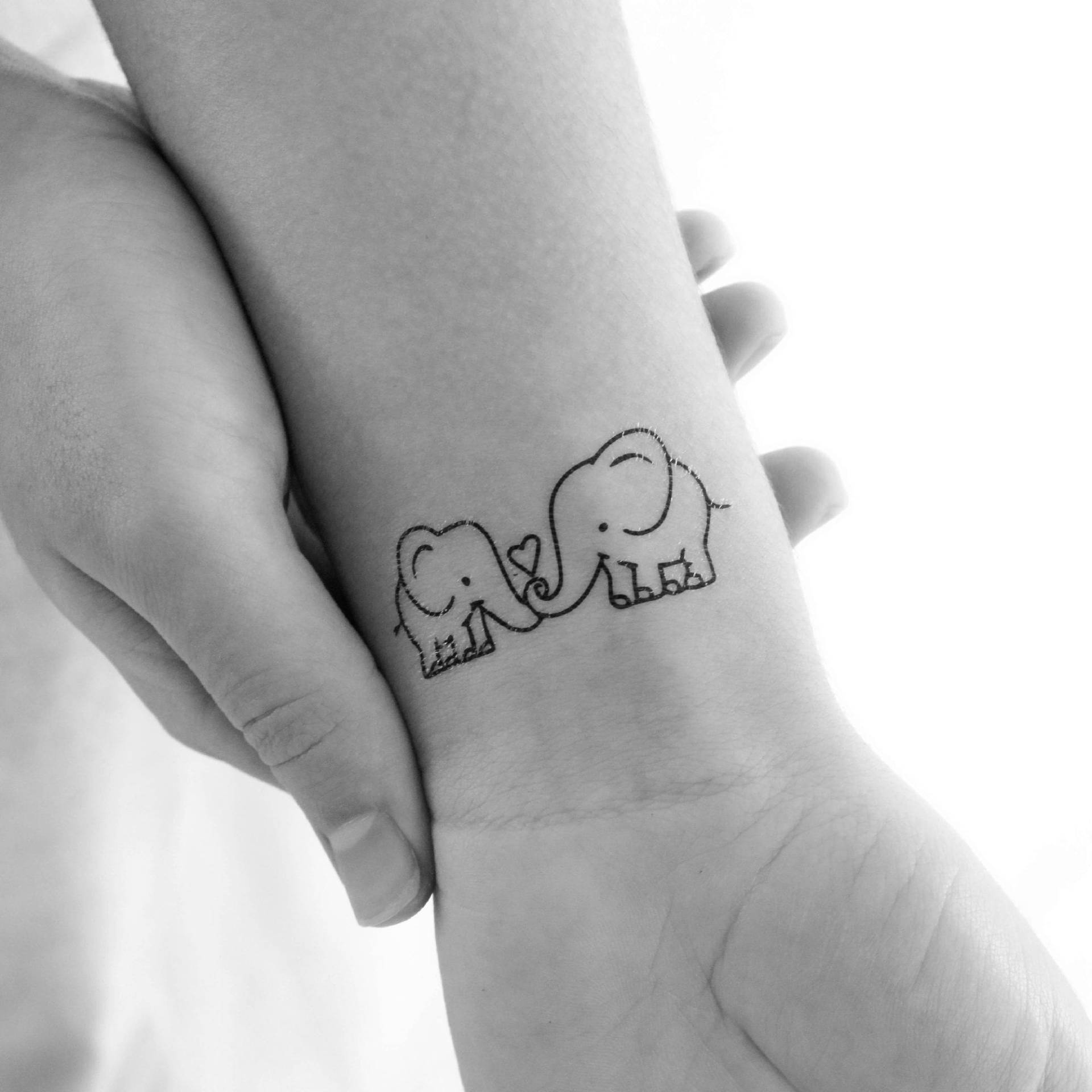 Elefanten Liebhaber Temporäres Tattoo | 3Er Set Elefanten Liebhaber Temporäres Tattoo | 3Er Set von Etsy - Tatteco