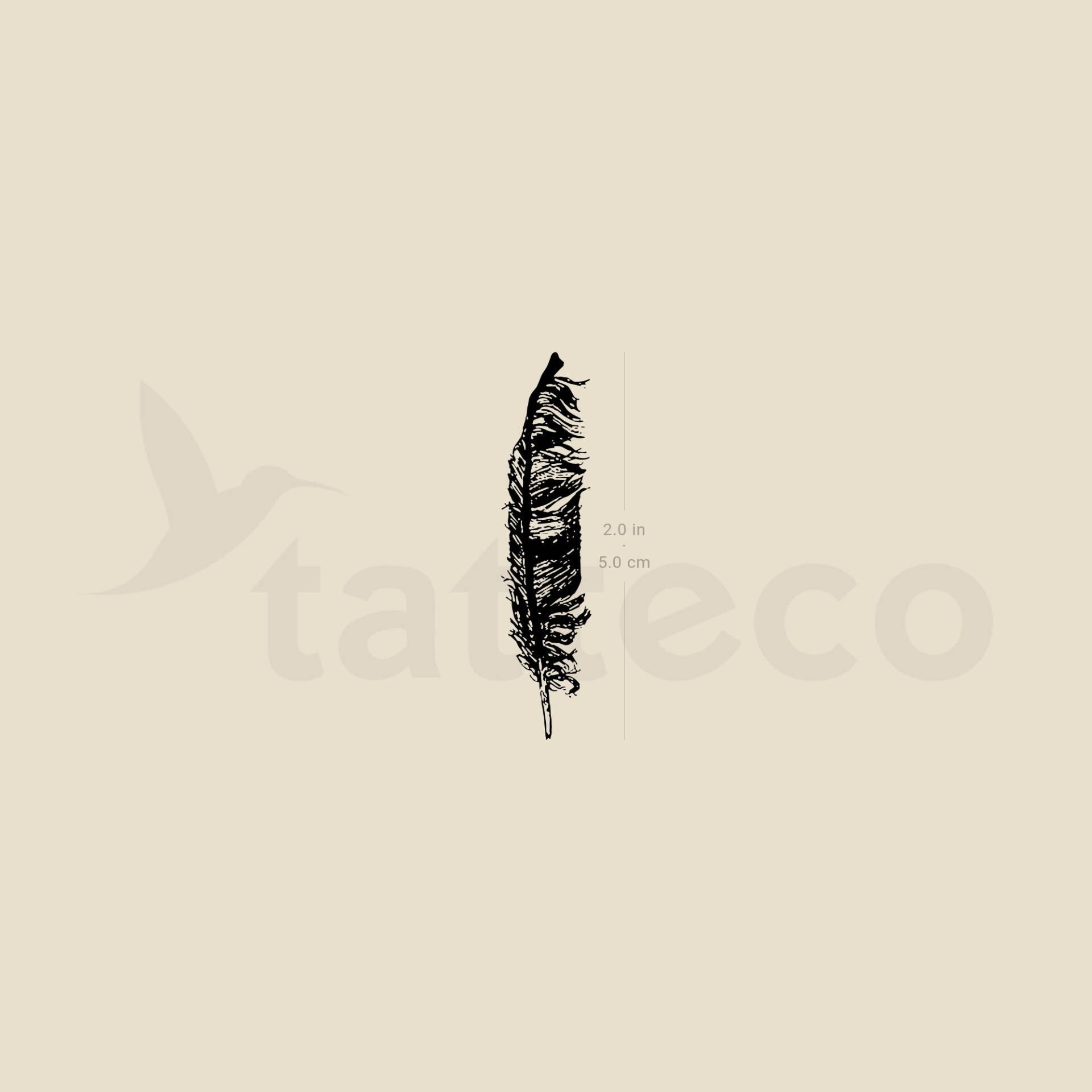 Feder Temporäres Tattoo | 3Er Set Feder Temporäres Tattoo | 3Er Set von Etsy - Tatteco