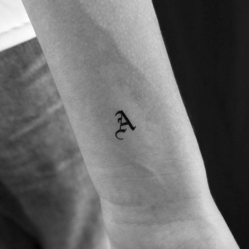 Gothic A Buchstabe Temporäres Tattoo | 3Er Set von Etsy - Tatteco