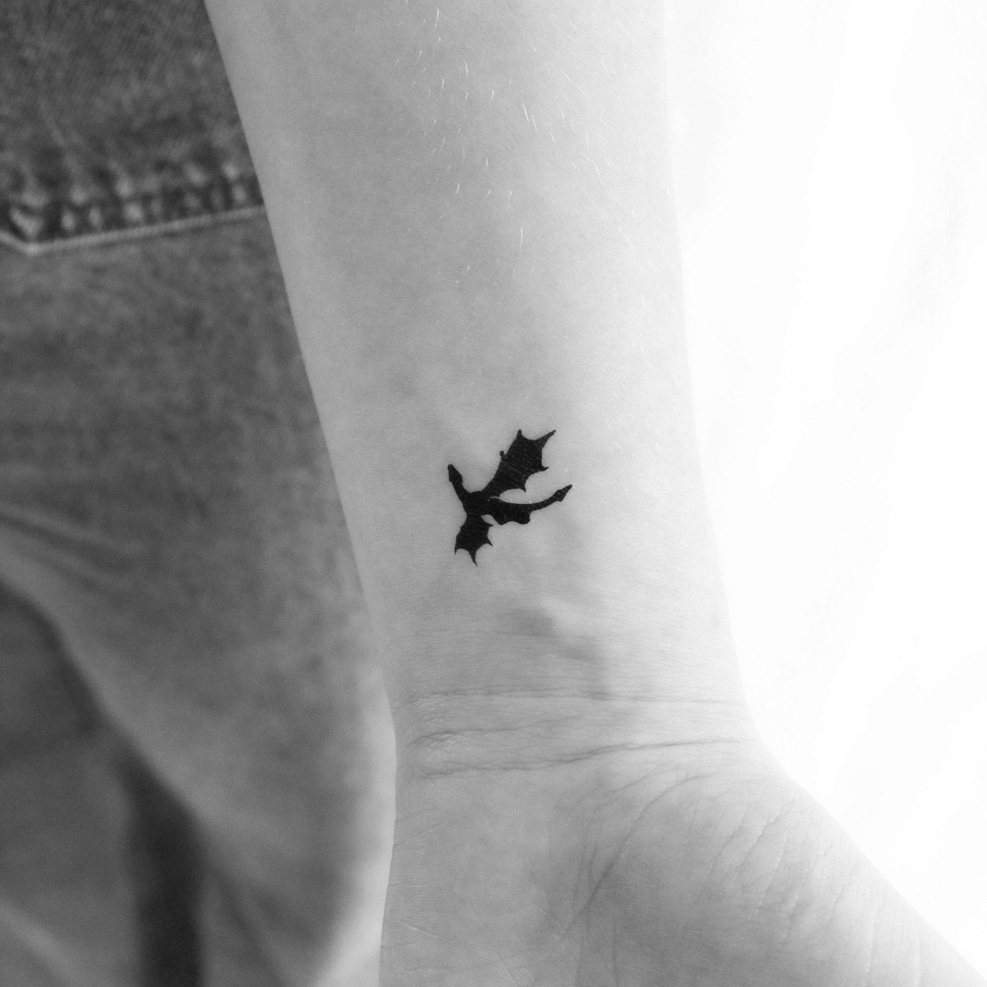 Kleiner Drache Temporäres Tattoo | 3Er Set von Etsy - Tatteco