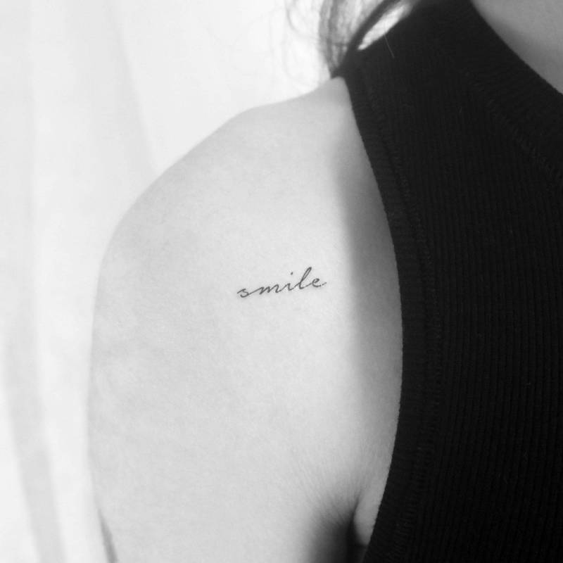 Lächeln Temporäres Tattoo | 3Er Set von Etsy - Tatteco