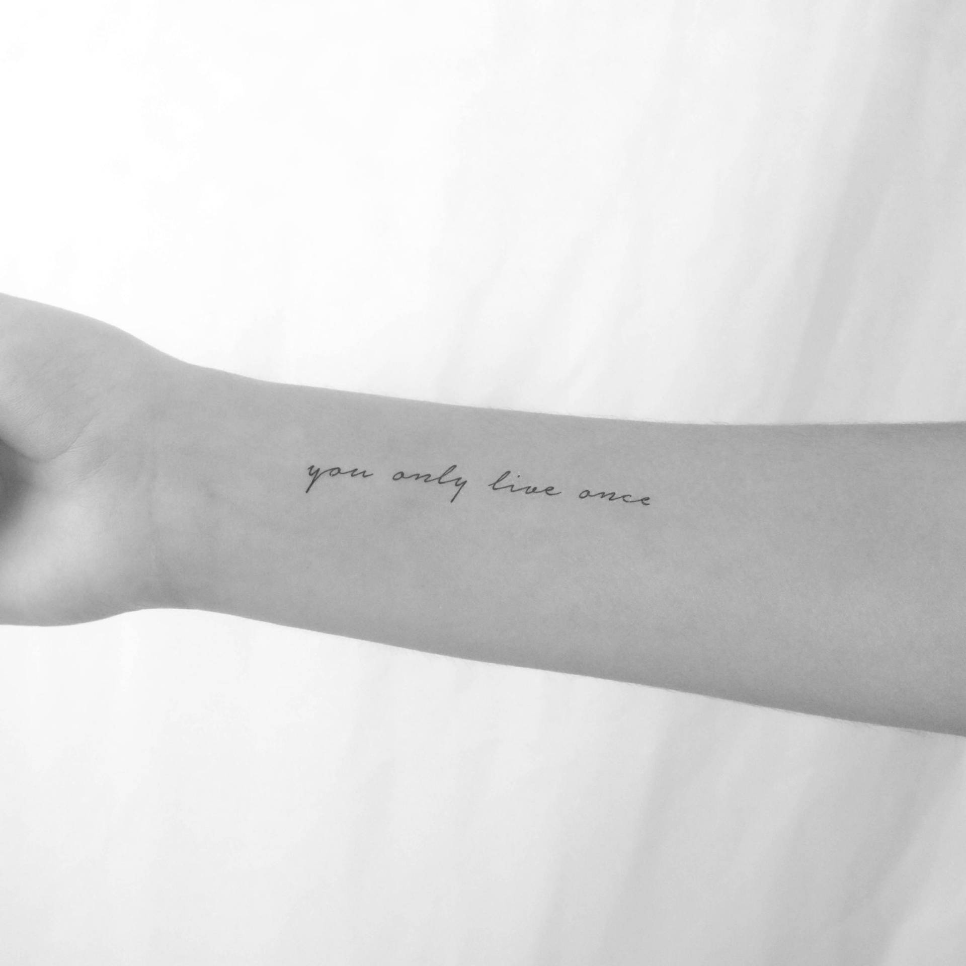 Man Lebt Nur Einmal Temporäres Tattoo | 3Er Set von Etsy - Tatteco
