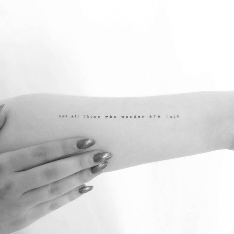 Nicht Alle Die Wandern Sind Verloren Temporäres Tattoo | 3Er Set Nicht Alle Die Wandern Sind Verloren Temporäres Tattoo | 3Er Set von Etsy - Tatteco