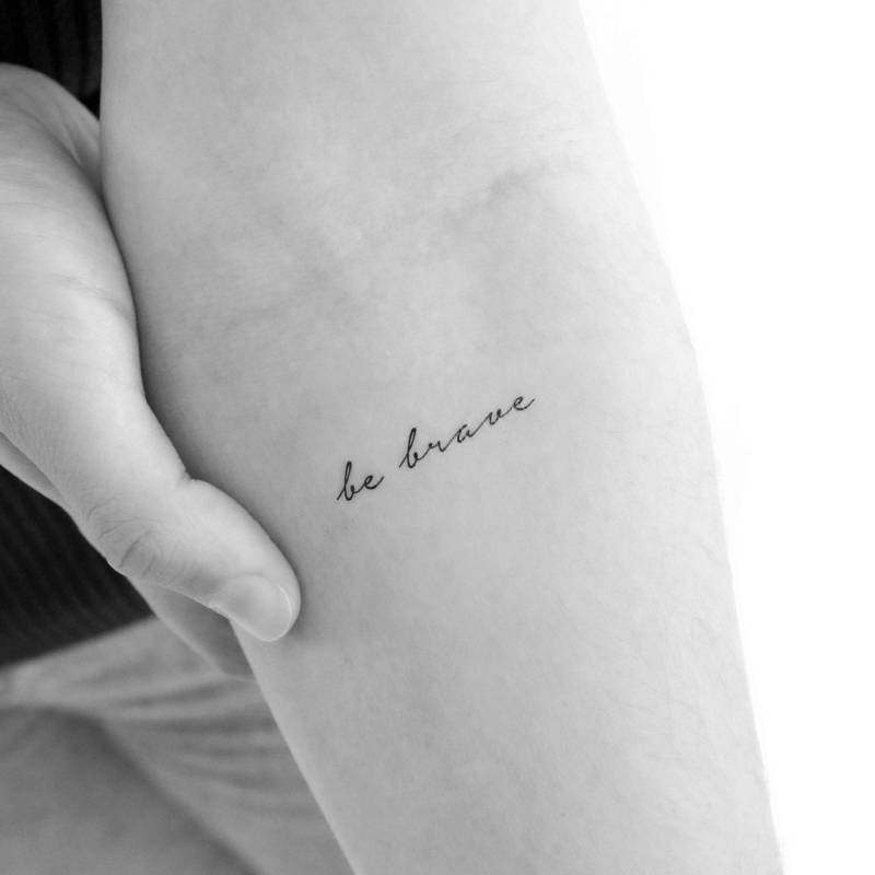 Sei Mutig Temporäres Tattoo | 3Er Set von Etsy - Tatteco