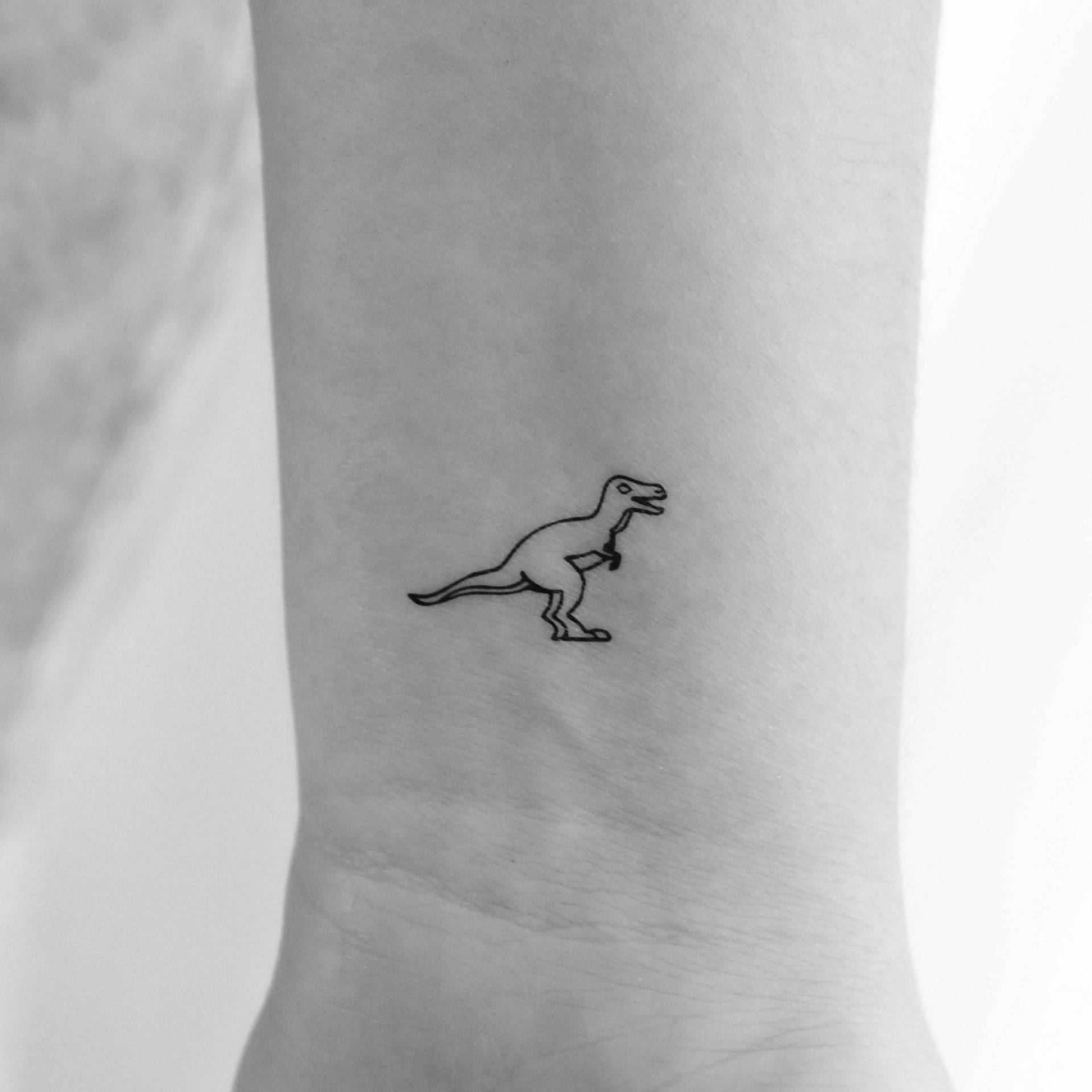 T-Rex Dinosaurier Temporäres Tattoo | 3Er Set von Etsy - Tatteco
