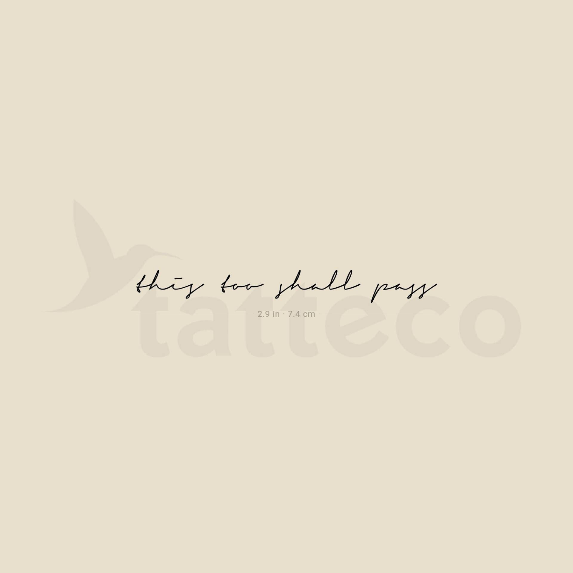 This Too Shall Pass Temporäres Tattoo | 3Er Set This Too Shall Pass Temporäres Tattoo | 3Er Set von Etsy - Tatteco