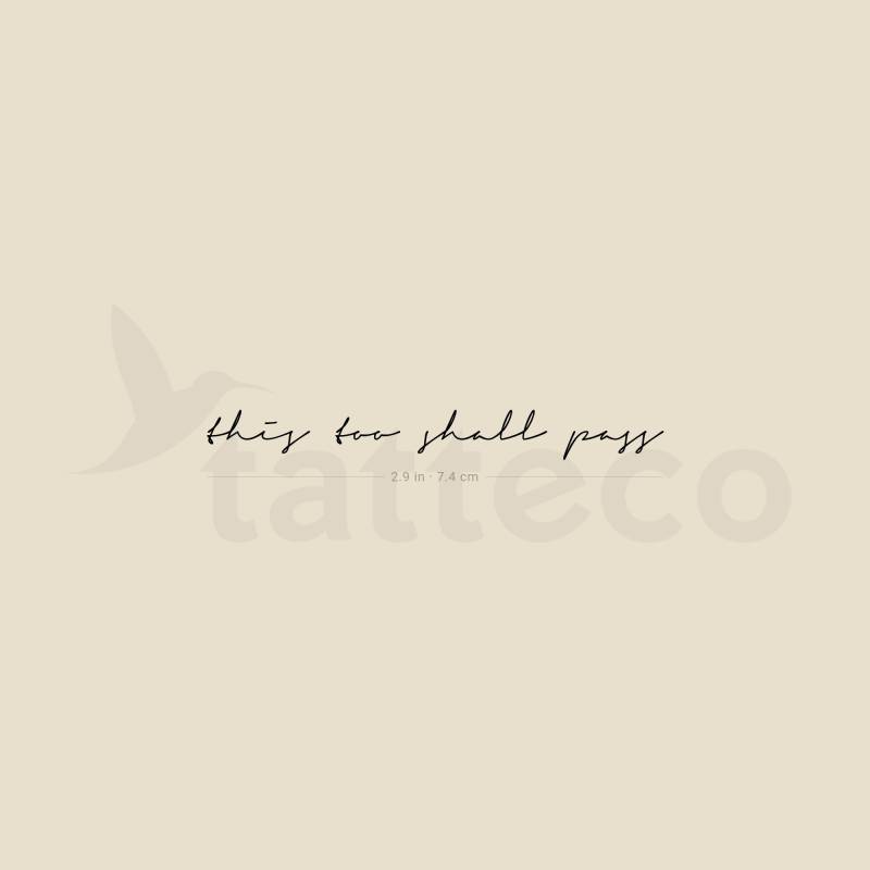 This Too Shall Pass Temporäres Tattoo | 3Er Set von Etsy - Tatteco