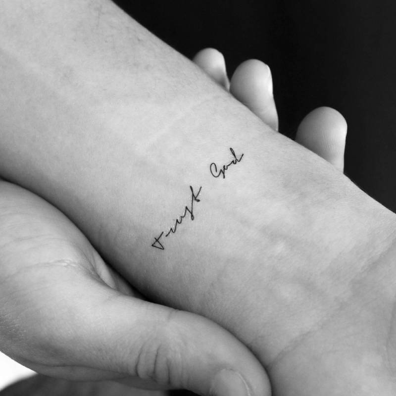 Vertraue Gott Temporäres Tattoo | 3Er Set von Etsy - Tatteco