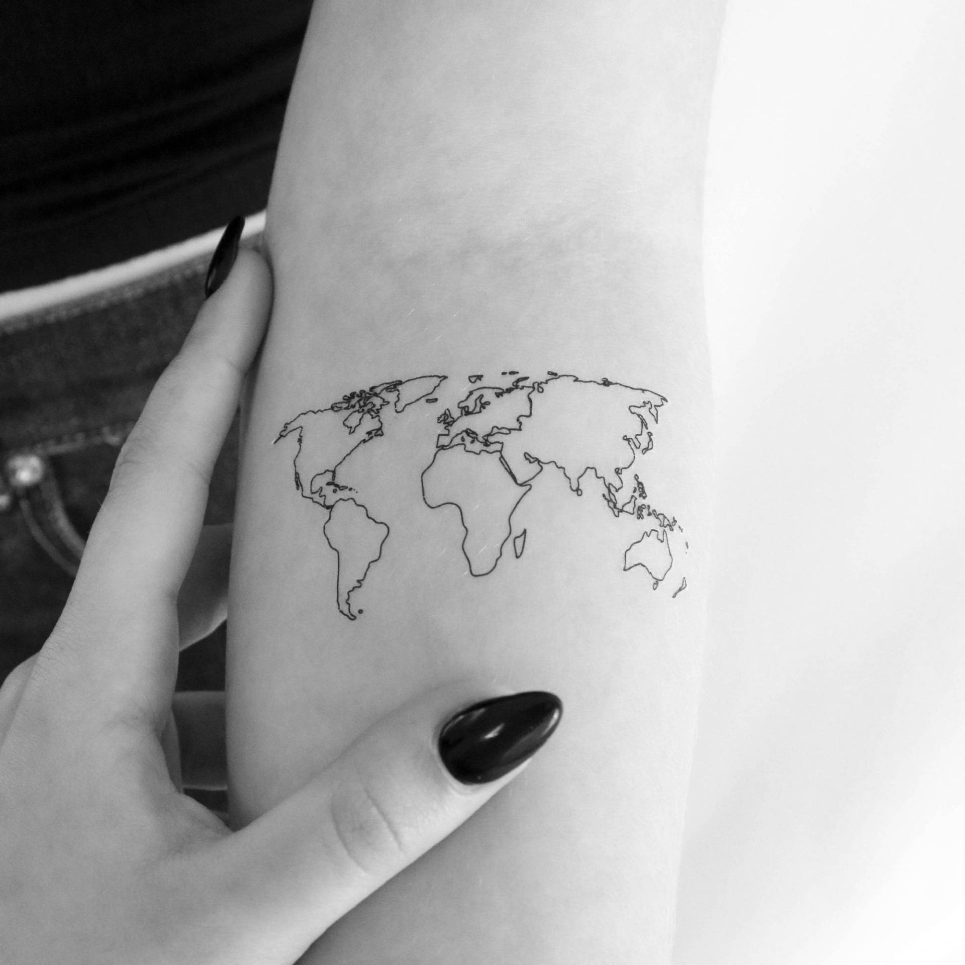 Weltkarte Temporäres Tattoo | 3Er Set von Etsy - Tatteco