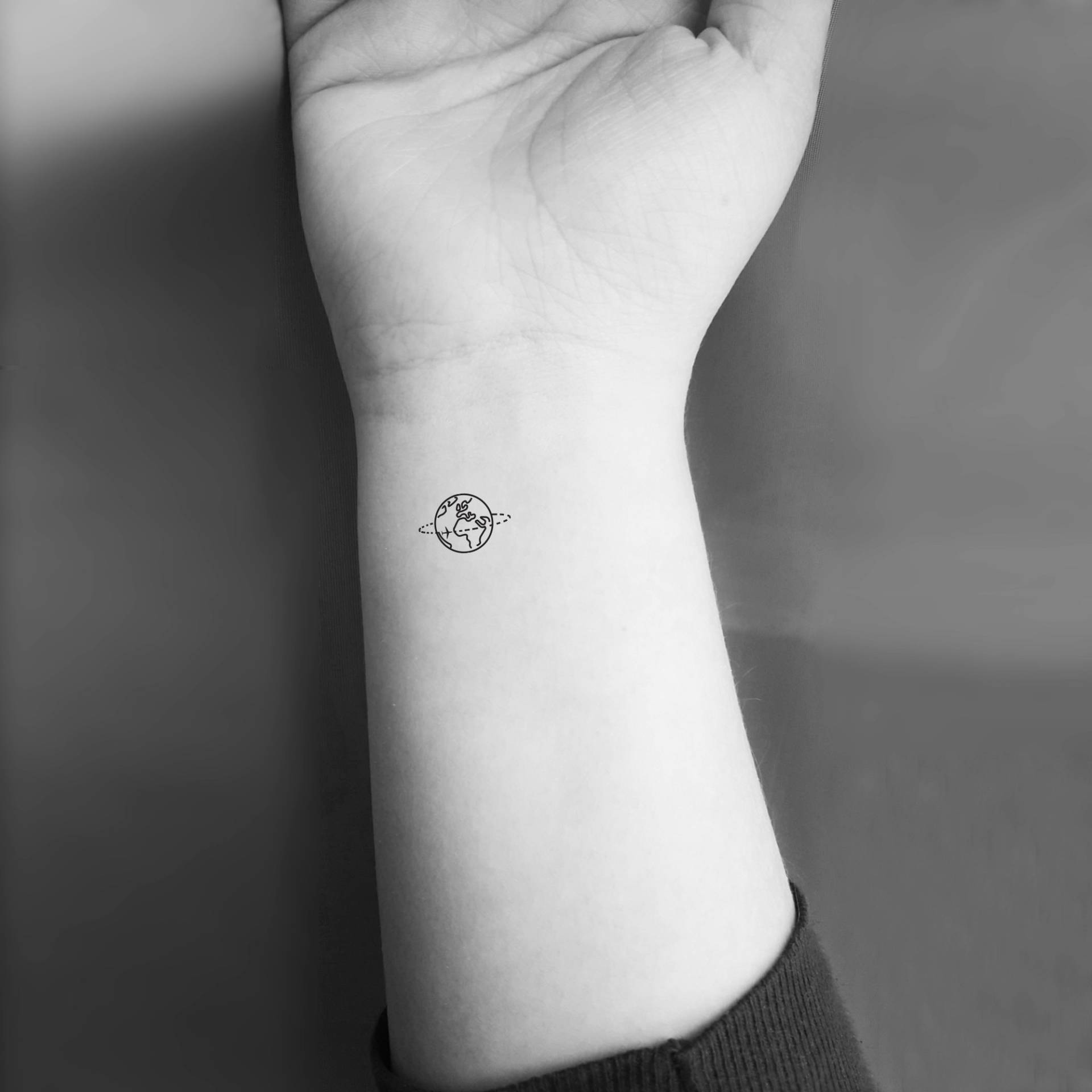 Weltreisende Temporäres Tattoo | 3Er Set von Etsy - Tatteco
