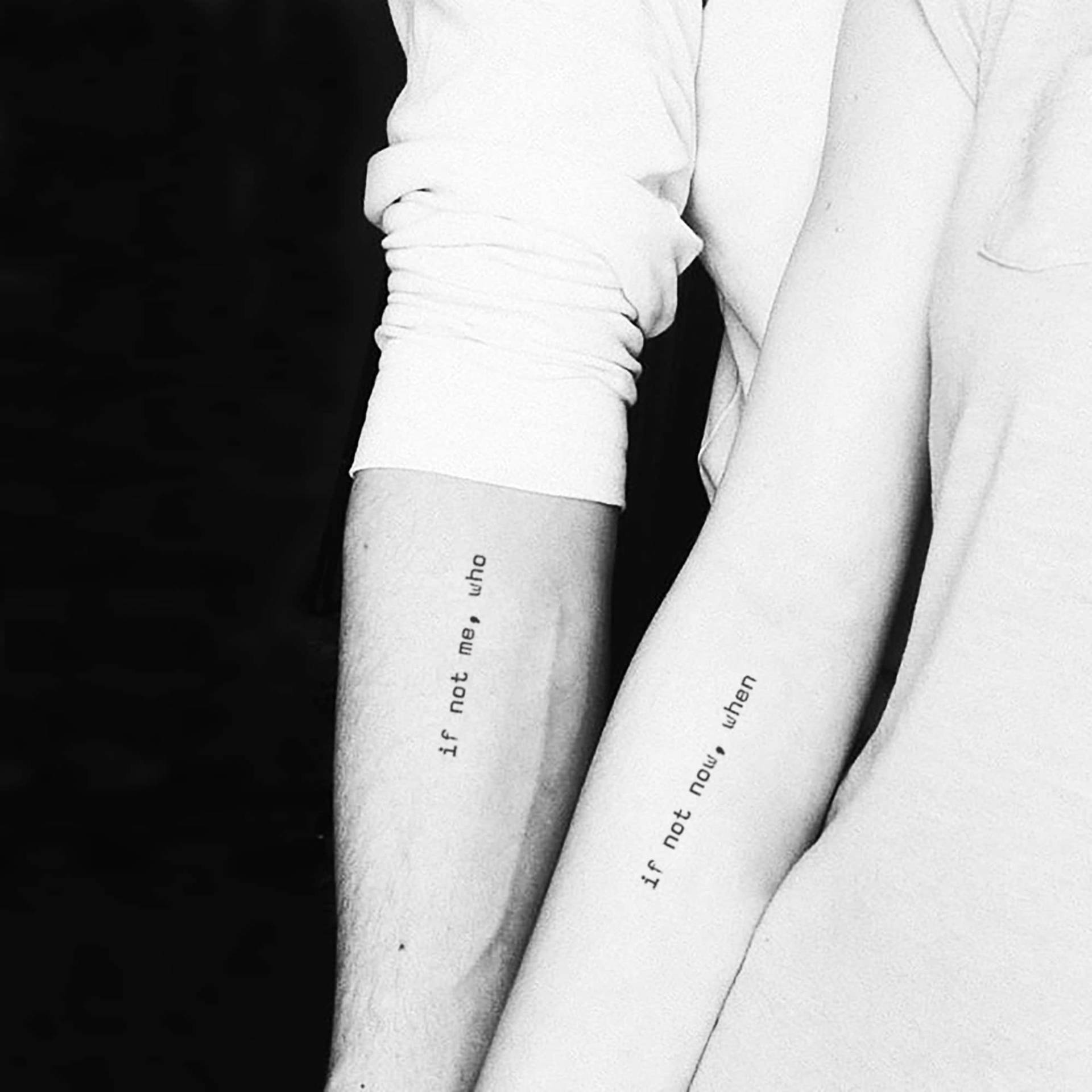 Wenn Nicht Ich Wer Wenn Jetzt Beim Passenden Temporäres Tattoo | 3Er Set + 3 von Etsy - Tatteco