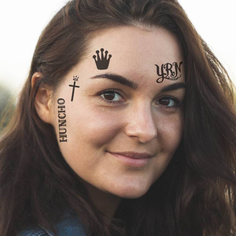 Quavo Temporäre Tattoos Set - Gesicht/Halloween-Kostüm Migos Temporäres Tattoo Cosplay von Etsy - TattooIcon