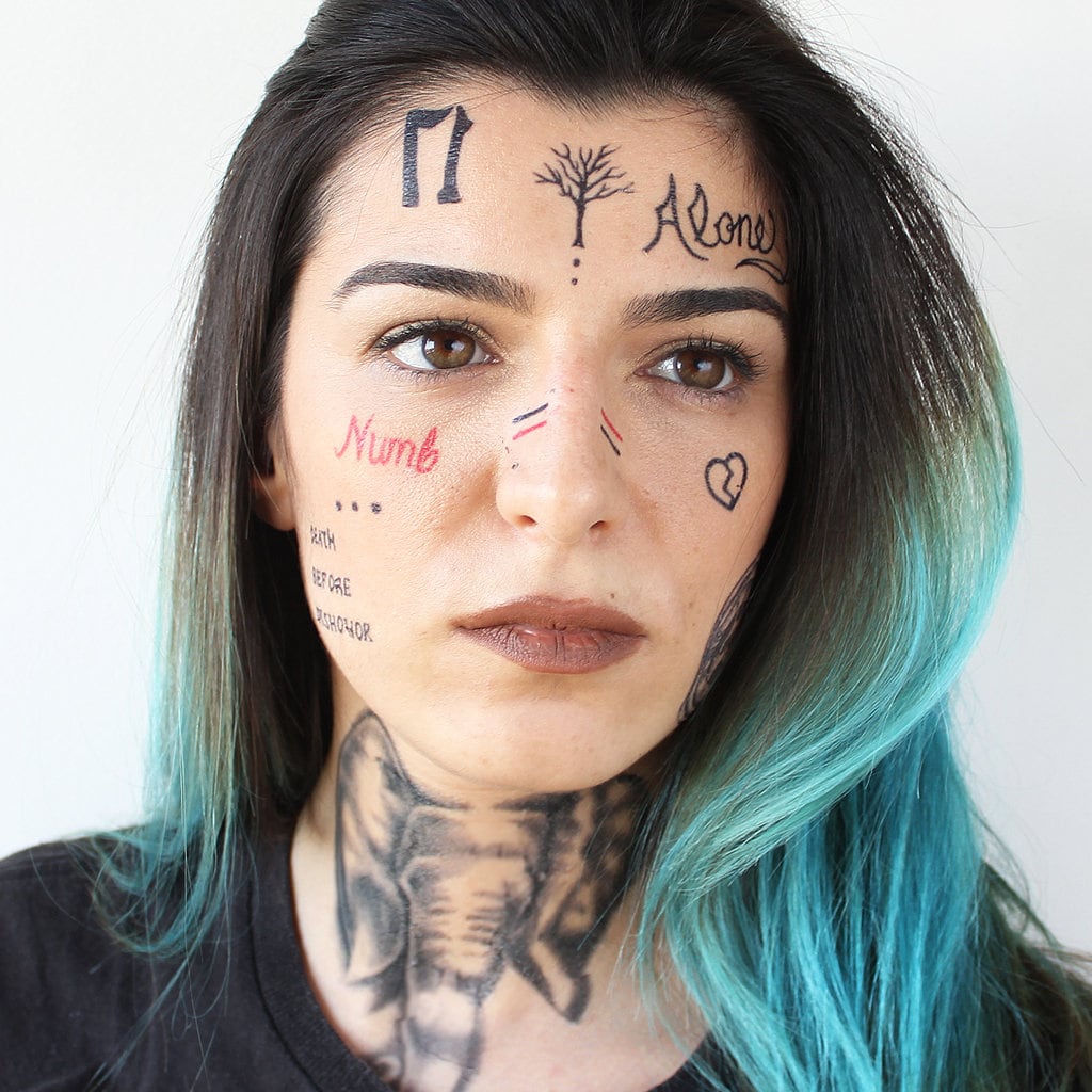 xxxtentacion Gesicht + Hals Temporäre Tattoos Set/Gesichts Kunst Halloween-Kostüm Cosplay von Etsy - TattooIcon