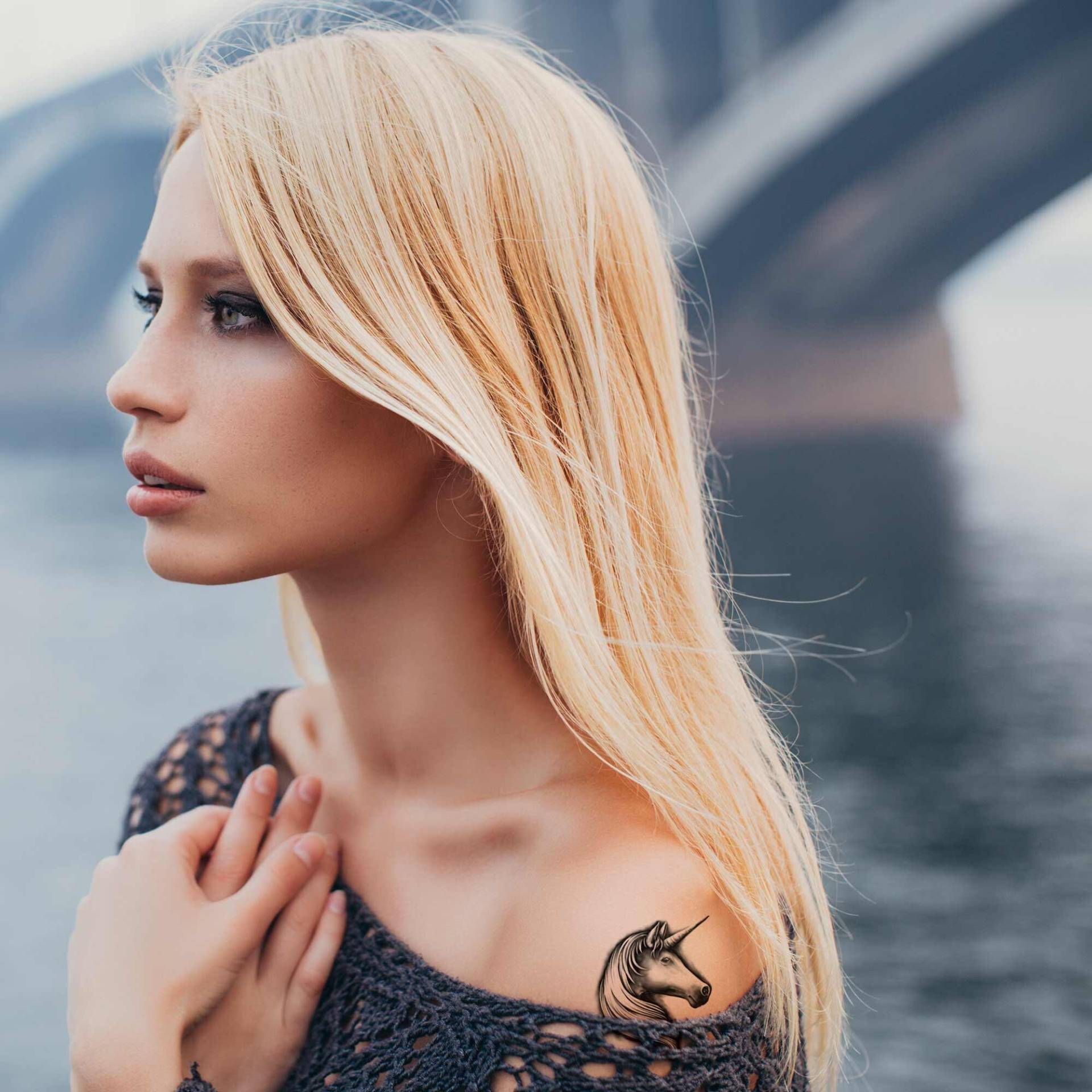 Temporäres Einhorn-Tattoo Für Männer Und Frauen, Exklusives Handgezeichnetes Temporäres Temporäres Einhorn-Tattoo Für Männer Und Frauen, Exklusives Handgezeichnetes Temporäres von Etsy - TattooYourStyle