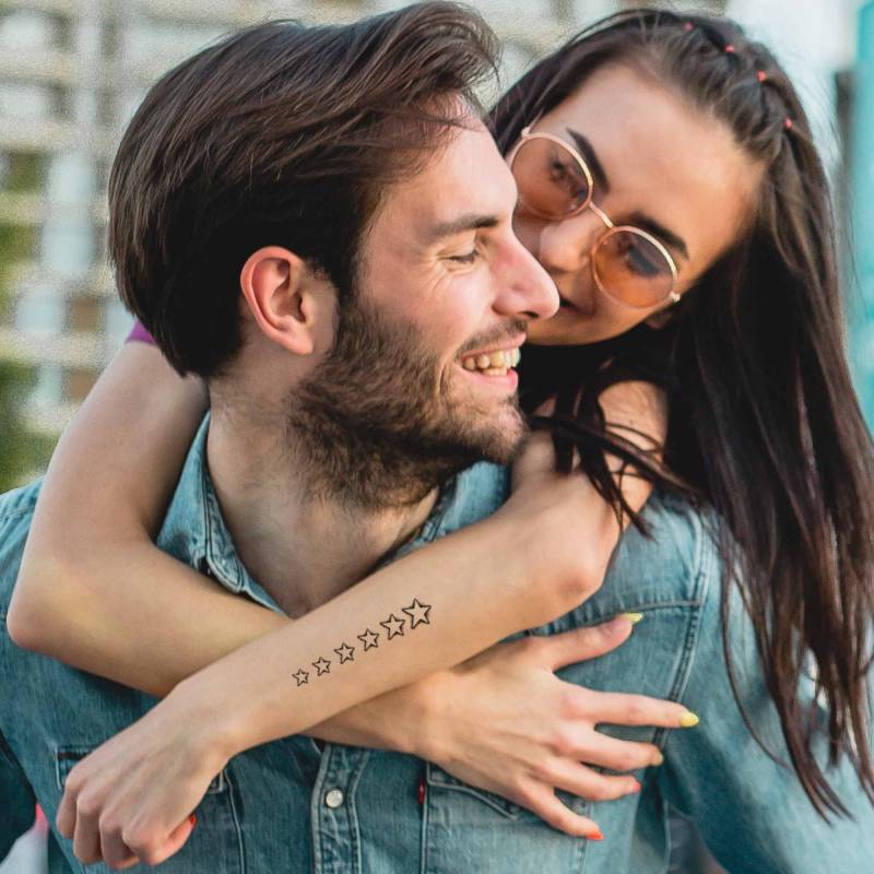 Temporäres Sternen-Tattoo Für Männer Und Frauen, Exklusives Handgezeichnetes Temporäres von Etsy - TattooYourStyle