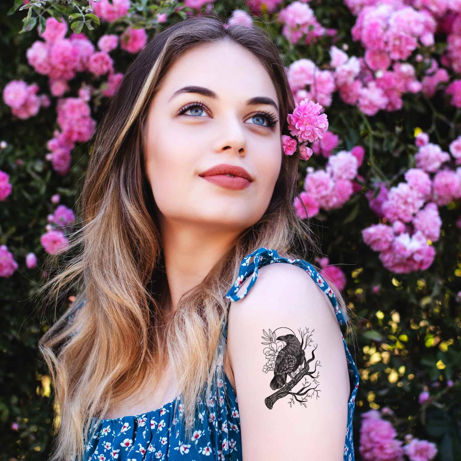 Temporäres Tattoo „Krähe Auf Ast" - 3Er-Set Temporäre Vogeltattoos Männer Und Frauen Temporäres Tattoo „Krähe Auf Ast" - 3Er-Set Temporäre Vogeltattoos Männer Und Frauen von Etsy - TattooYourStyle