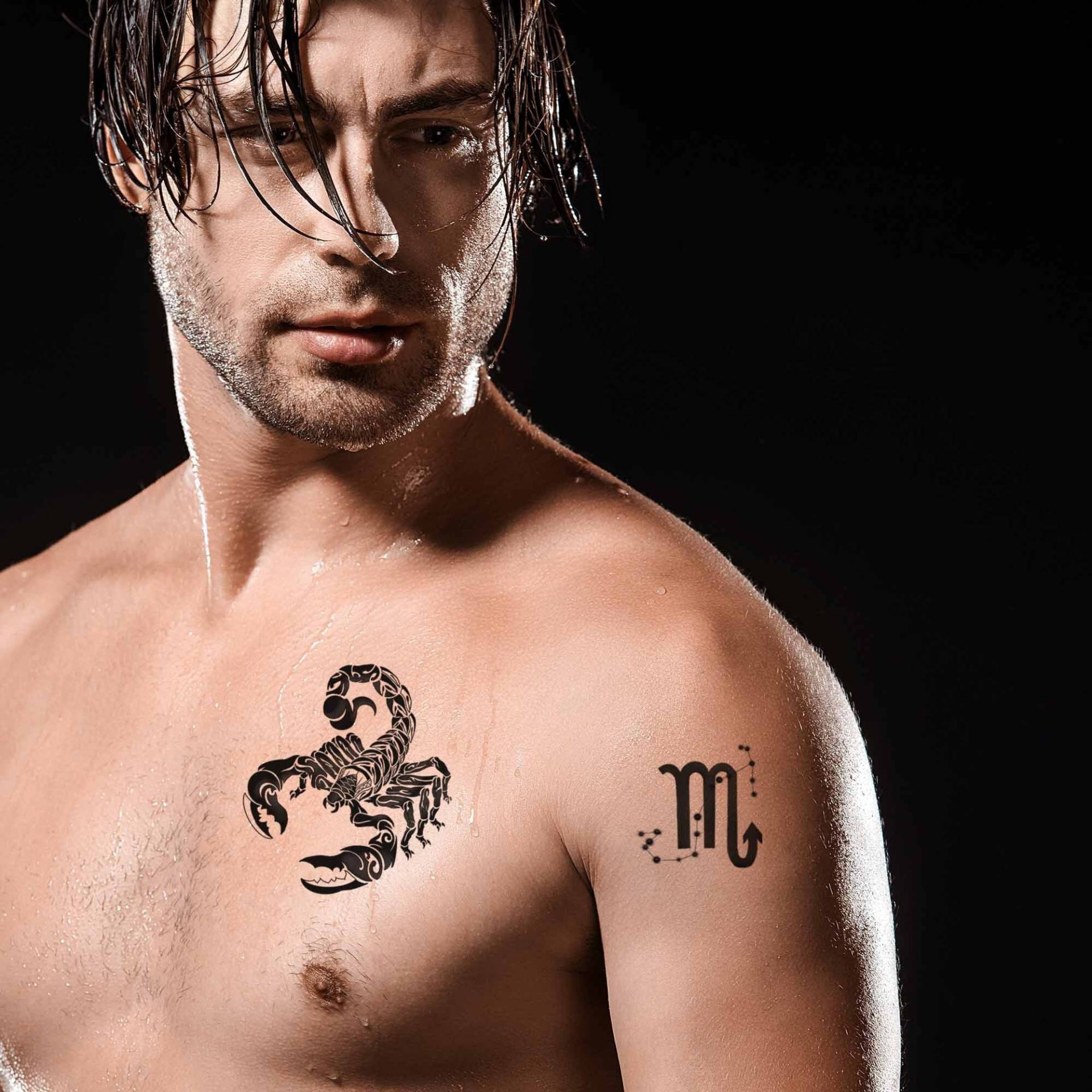 Temporäres Tattoo Für Männer Und Frauen Sternzeichen Skorpion, Exklusives Handgezeichnetes Temporäres Mit Dem Skorpion Temporäres Tattoo Für Männer Und Frauen Sternzeichen Skorpion, Exklusives Handgezeichnetes Temporäres Mit Dem Skorpion von Etsy - TattooYourStyle