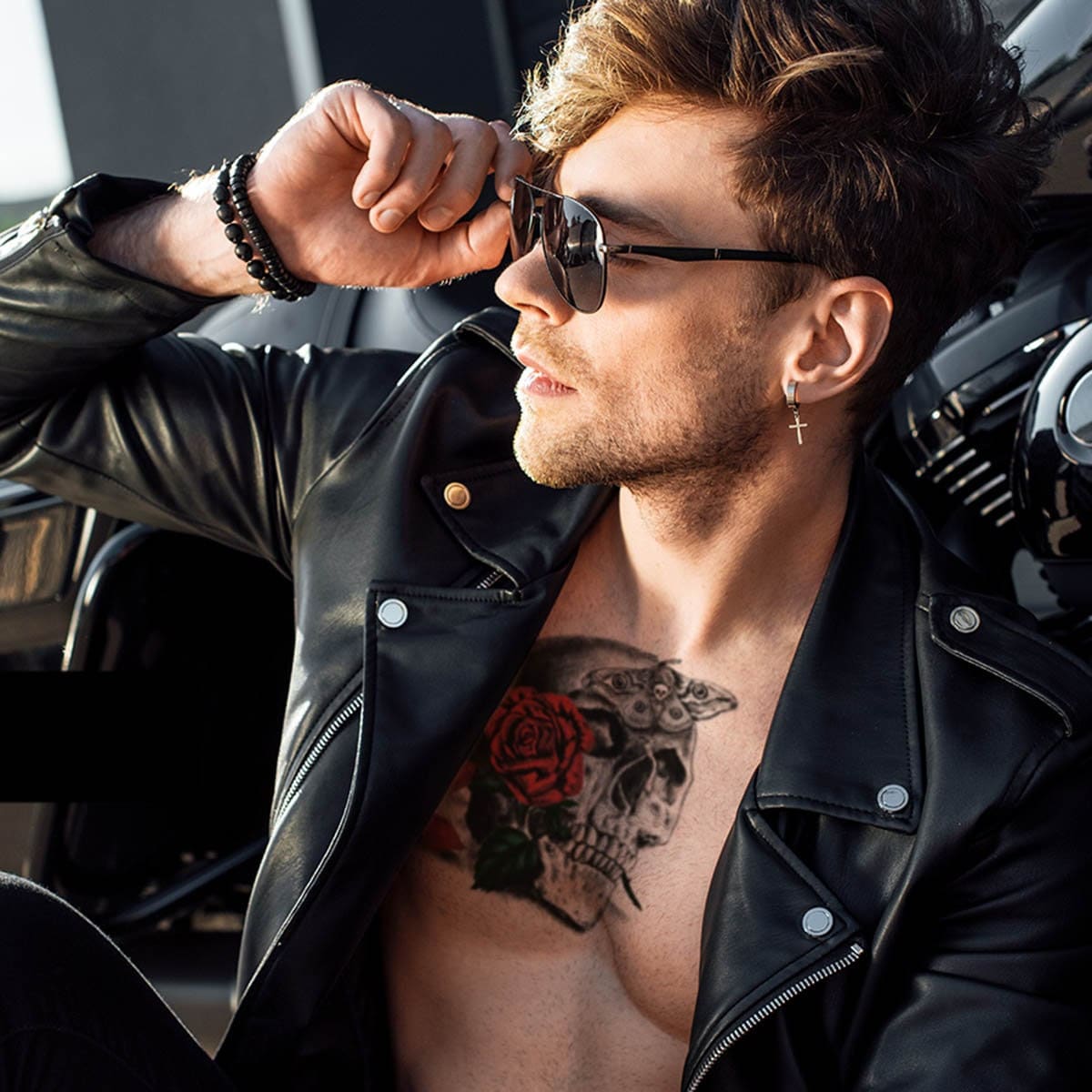 Temporäres Totenkopf-Tattoo, Rote Rose Tattoo, Schmetterlings-Tattoo, Männer-Tattoo, Frauen-Tattoo Temporäres Totenkopf-Tattoo, Rote Rose Tattoo, Schmetterlings-Tattoo, Männer-Tattoo, Frauen-Tattoo von Etsy - TattooYourStyle