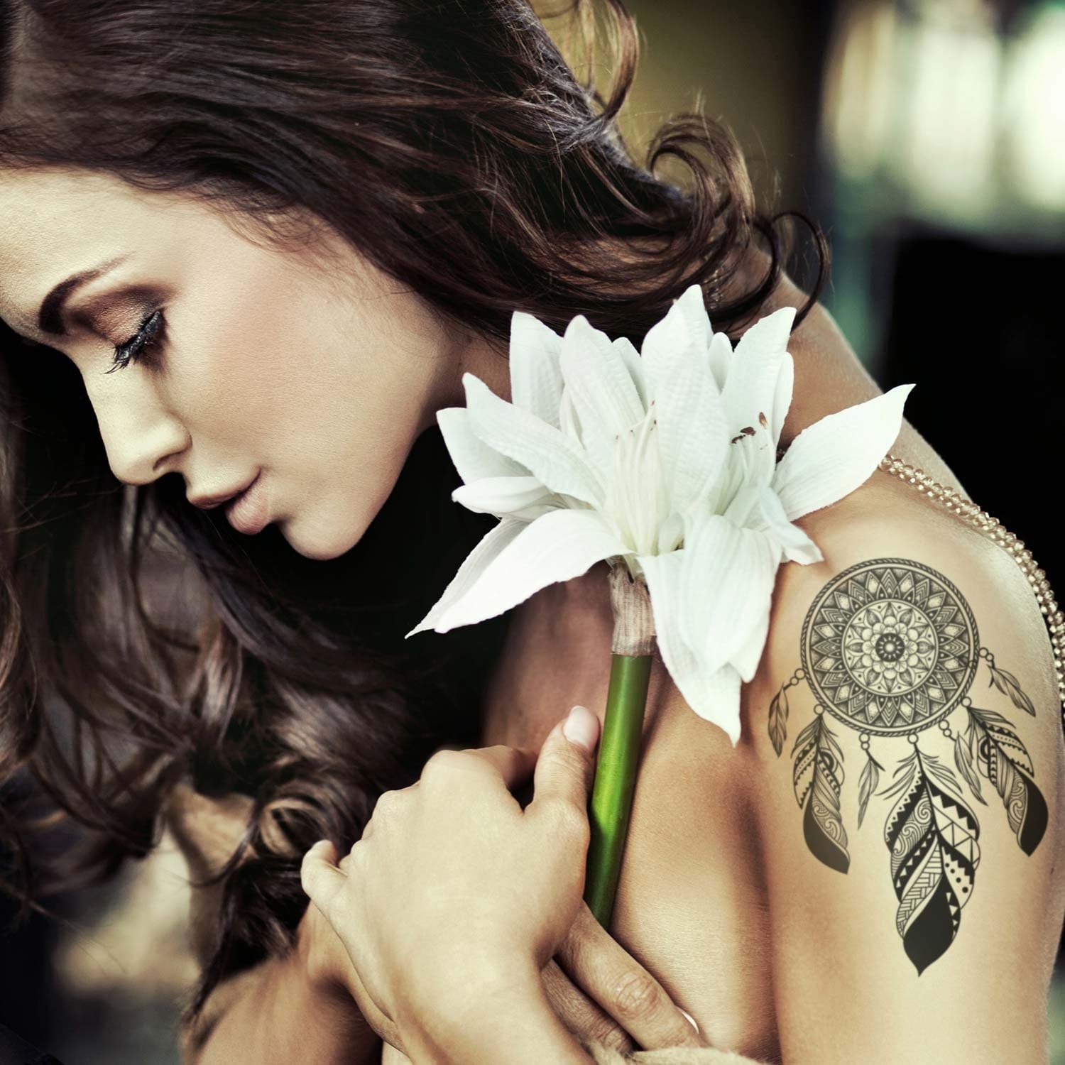 Traumfänger-Mandala-Tattoo Für Frauen, Exklusives Handgezeichnetes von Etsy - TattooYourStyle