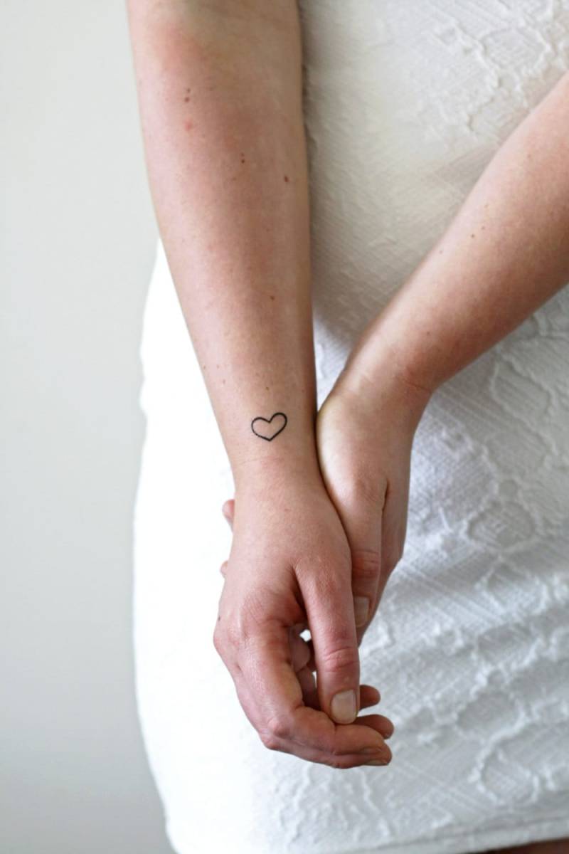 4 Kleine Herzen Temporäre Tattoos | Liebe Valentinstag Geschenk Liebespaar von Etsy - Tattoorary