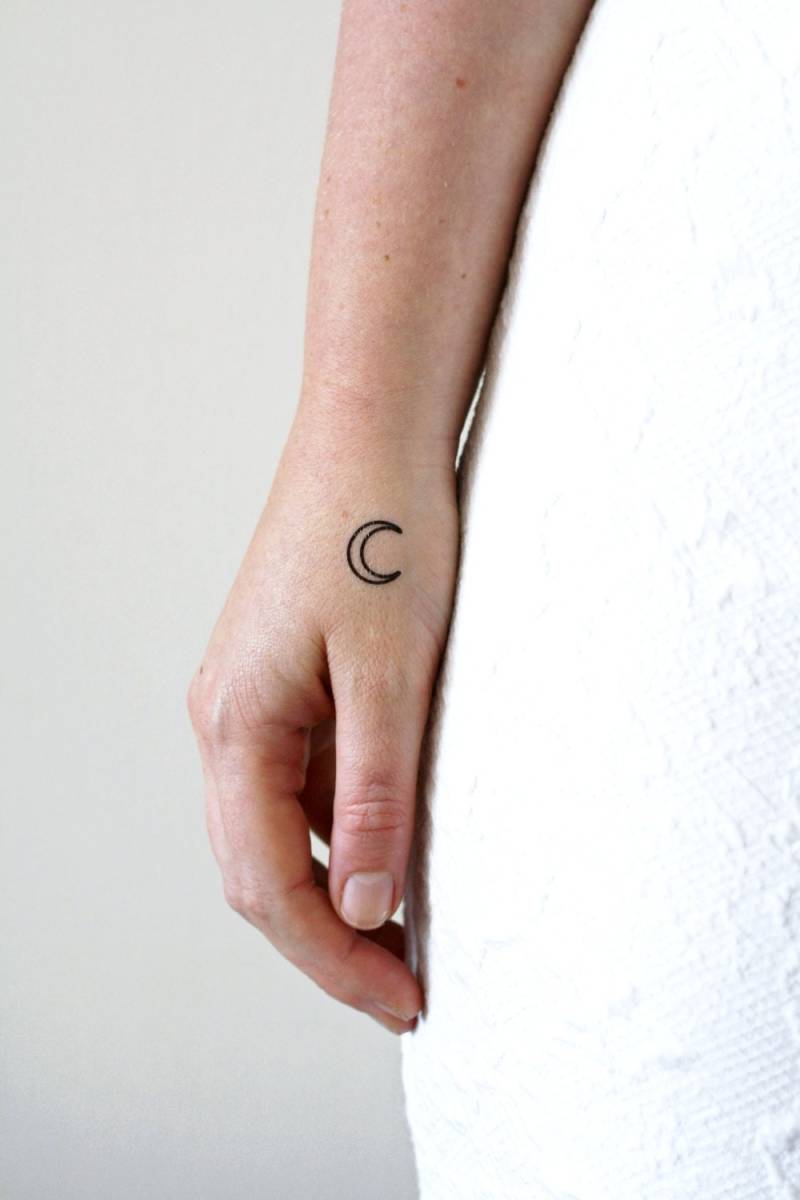 4 Kleine Mond Temporäre Tattoos | Mondkind Geschenkidee Boho Tattoo Geschenk von Etsy - Tattoorary