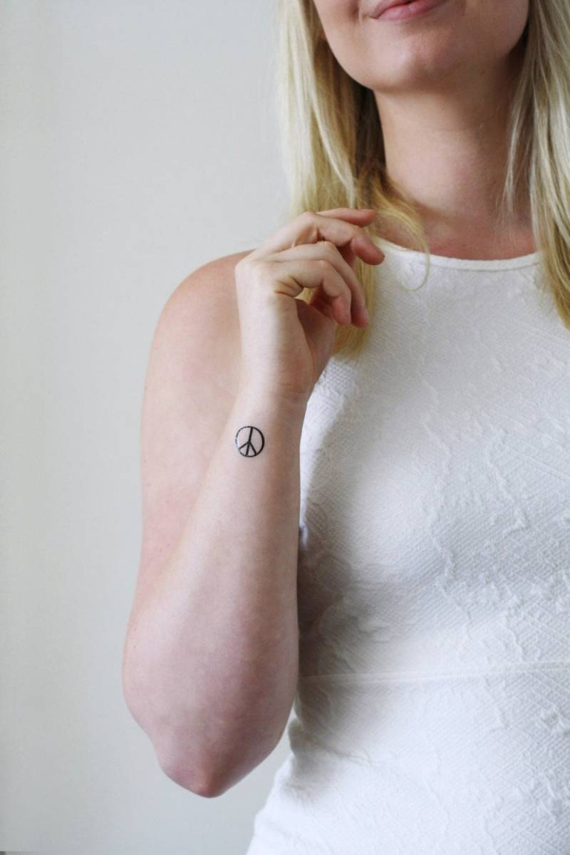 4 Kleine Peace Zeichen Temporäre Tattoos | Kleines Temporäres Tattoo Handgelenk Knöchel Paar von Etsy - Tattoorary