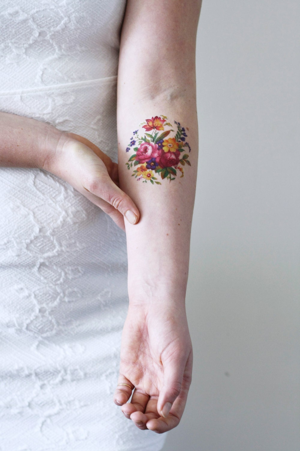 Blumen Temporäres Tattoo | Buntes Vintage Boho Boho Blumen Temporäres Tattoo | Buntes Vintage Boho Boho von Etsy - Tattoorary
