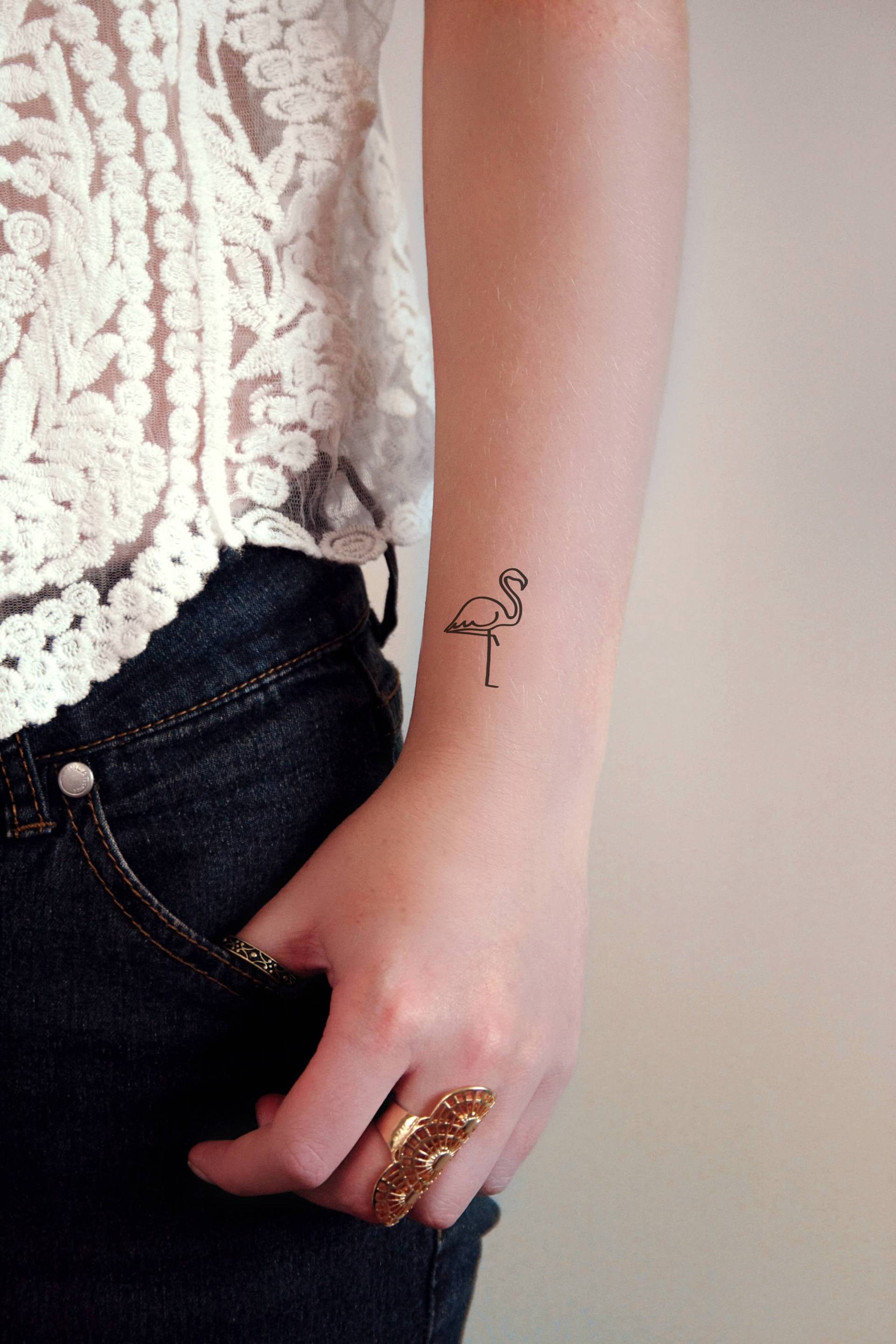 Flamingo Temporäres Tattoo | Kleines Boho Festival Flamingo Temporäres Tattoo | Kleines Boho Festival von Etsy - Tattoorary