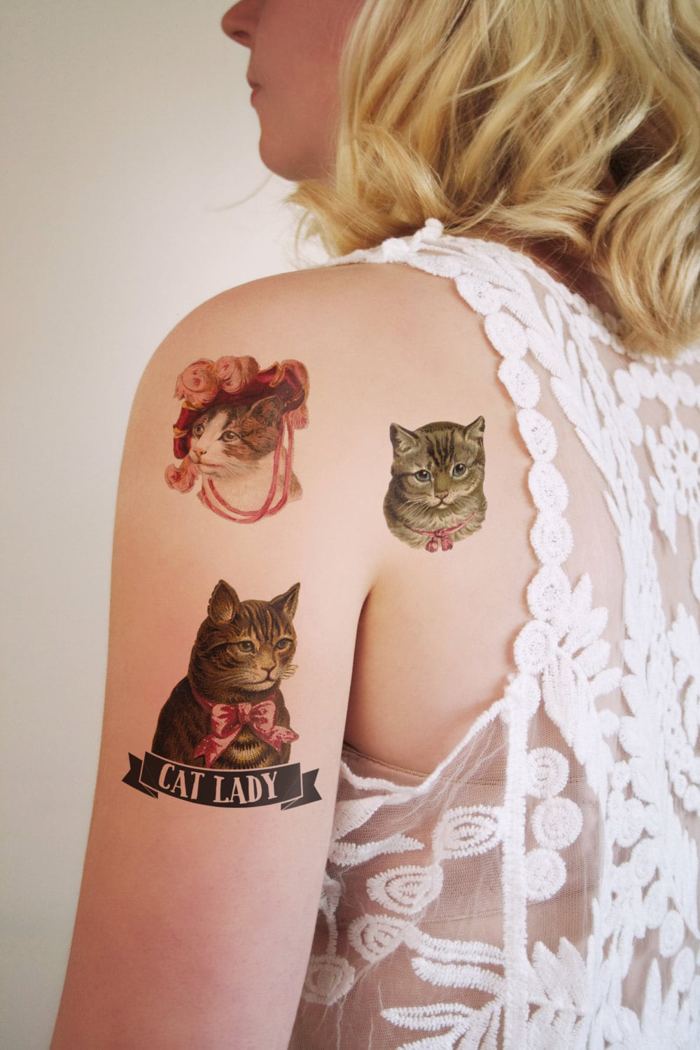 Katzendame Temporäres Tattoo Set | Katze Katzen Dame Geschenkidee Accessoire Schmuck Katzendame Temporäres Tattoo Set | Katze Katzen Dame Geschenkidee Accessoire Schmuck von Etsy - Tattoorary
