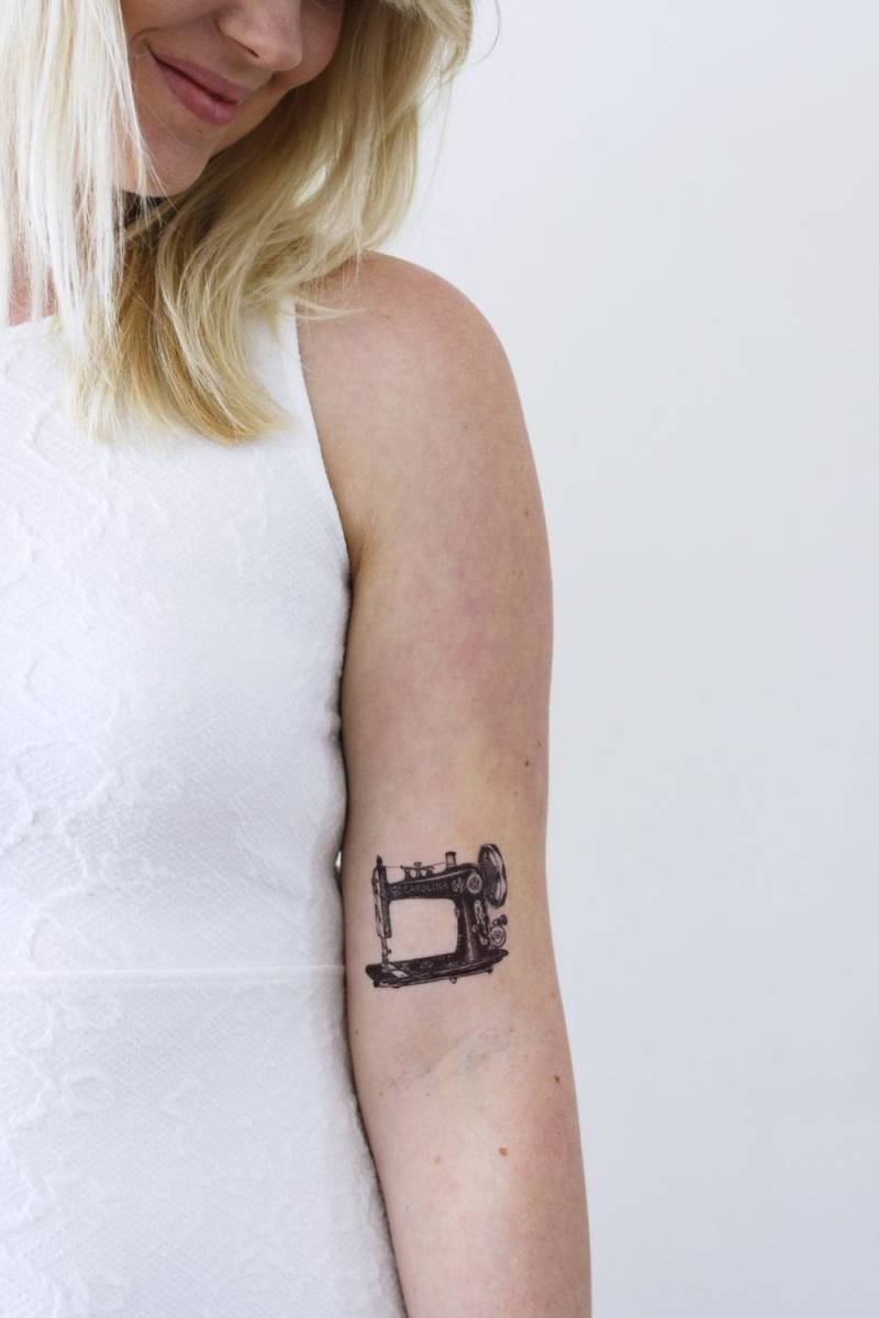 Nähmaschine Temporäres Tattoo | Vintage Näherin Handwerker Geschenkidee Nähen Basteln von Etsy - Tattoorary