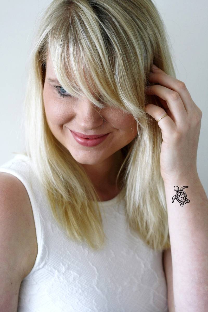 Schildkröte Temporäres Tattoo | Kleines Schildkröten Tier Boho Reise Geschenkidee Geschenk von Etsy - Tattoorary