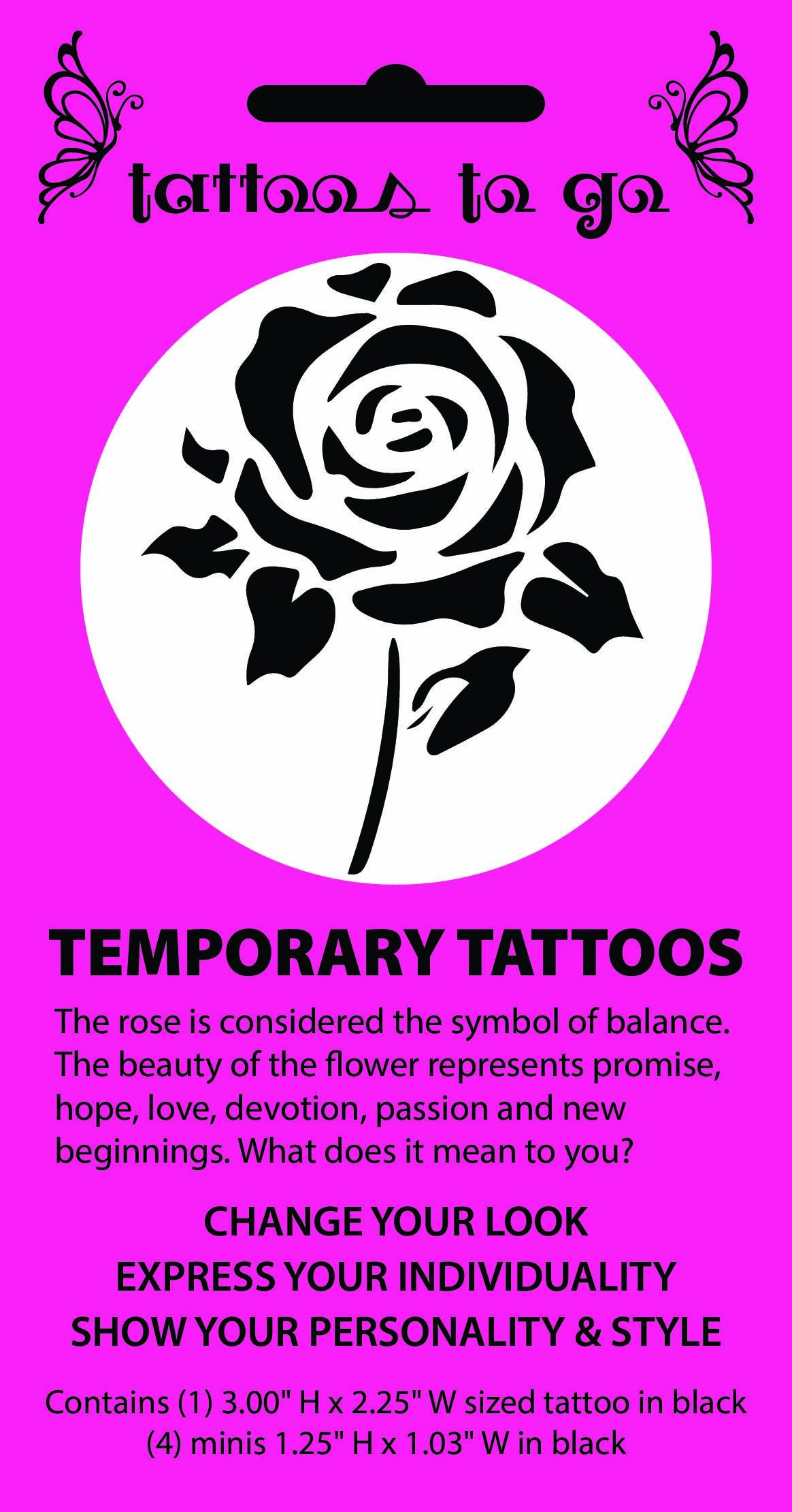 Rose Tattoo | 5 Temporäre Tattoo Motive von Etsy - TattoosToGo