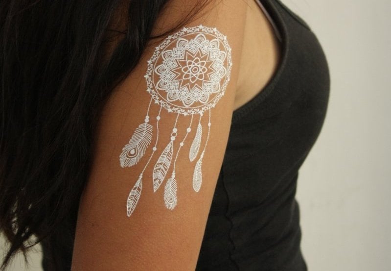2 Bögen Mit Weißen Henna-Tattoos, Temporäres Tattoo, Traumfänger-Tattoo, Brauttattoo, Henna-Tattoo-Set, Weißes Henna 2 Bögen Mit Weißen Henna-Tattoos, Temporäres Tattoo, Traumfänger-Tattoo, Brauttattoo, Henna-Tattoo-Set, Weißes Henna von Etsy - TattootopiaTattoos